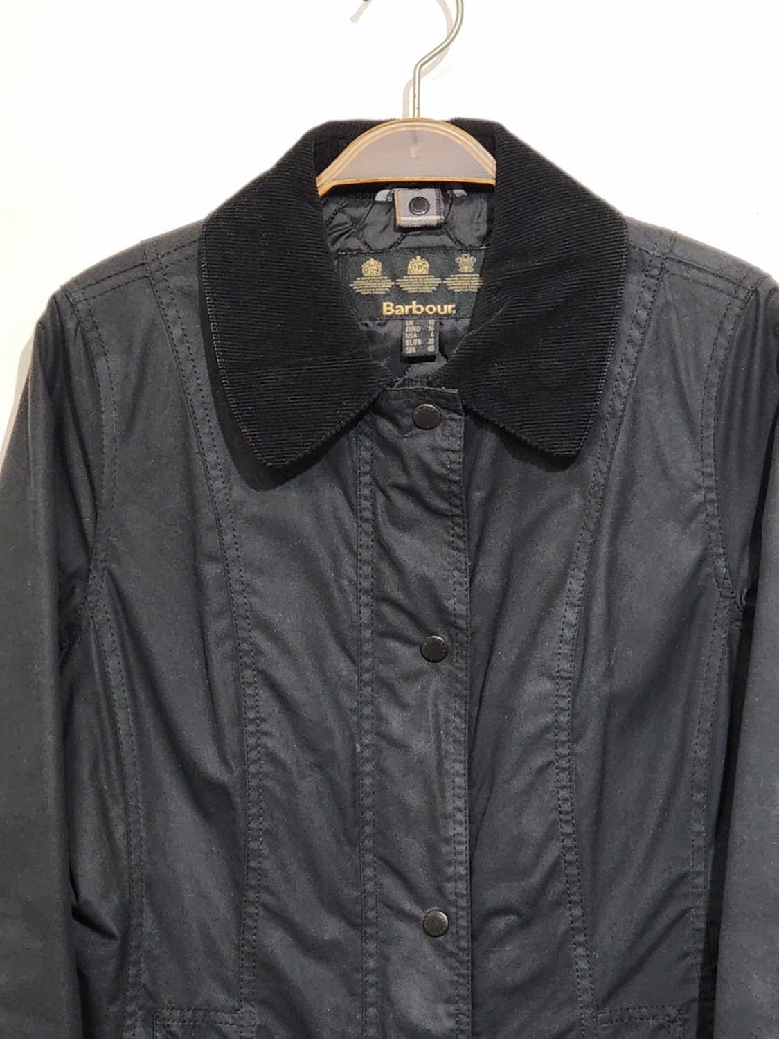 (M) 바버 벨세이 왁스자켓 블랙 BELSAY 왁싱점퍼 안감누빔  상품이미지2