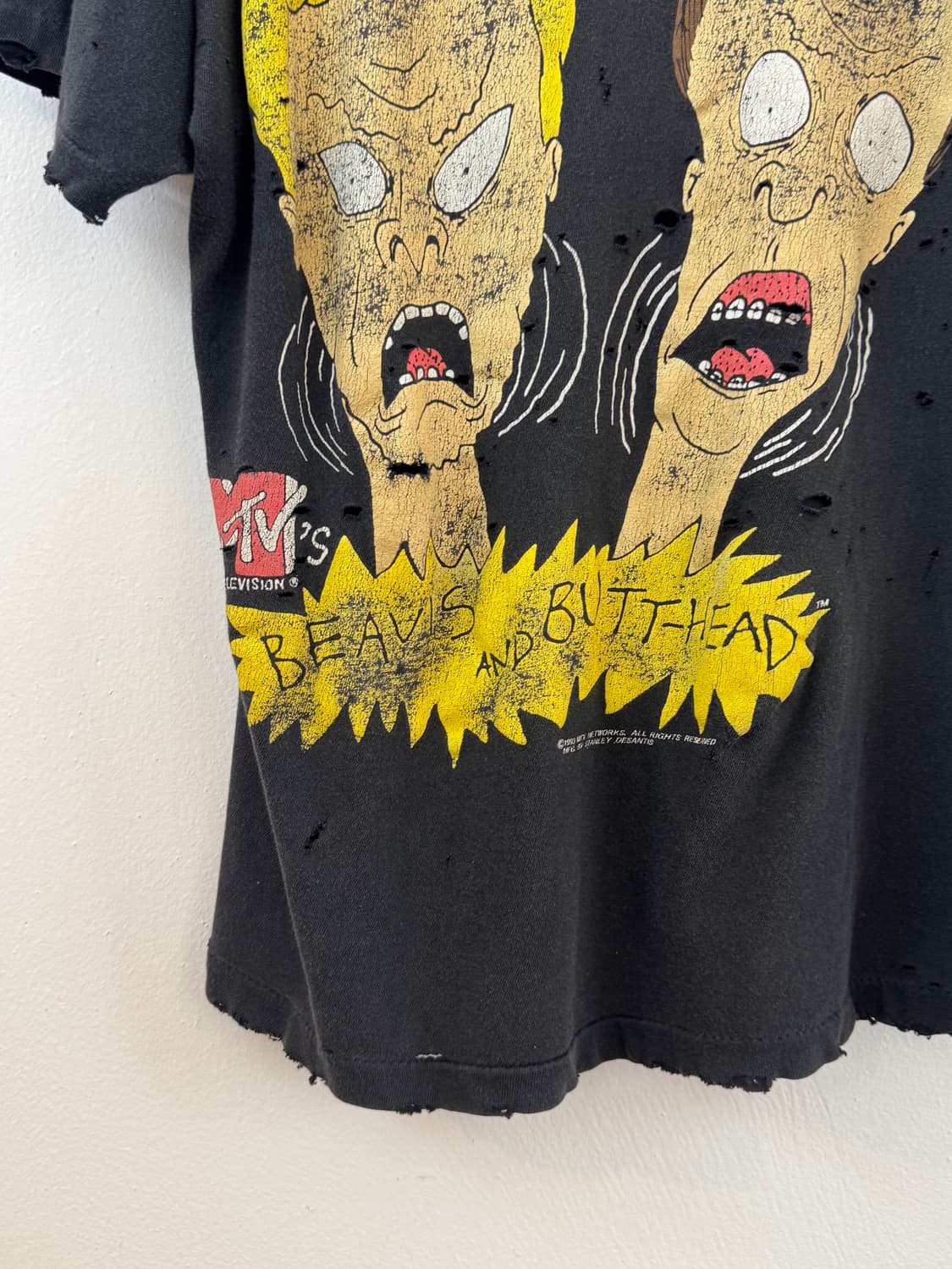 90s hard faded Beavis Butt-Head t shirt 상품이미지4