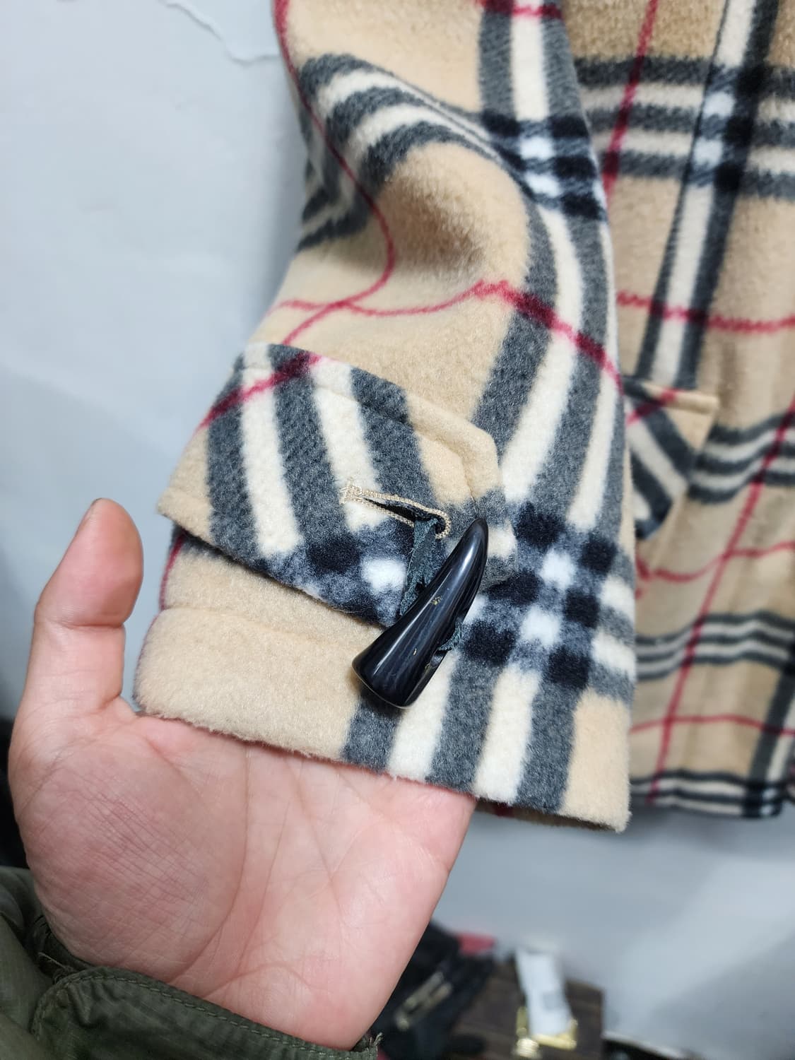 버버리 체크 후드 더플 코트 상품이미지3