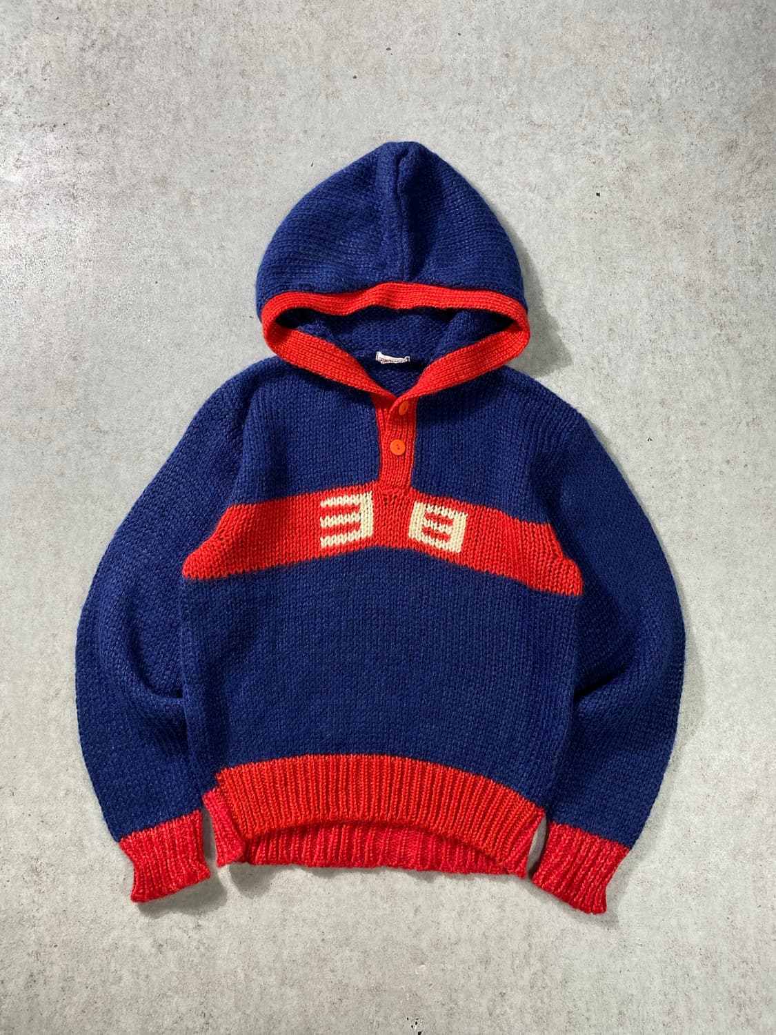 [L] 90s Vintage 빈티지 후드 핸드 니트 상품이미지1