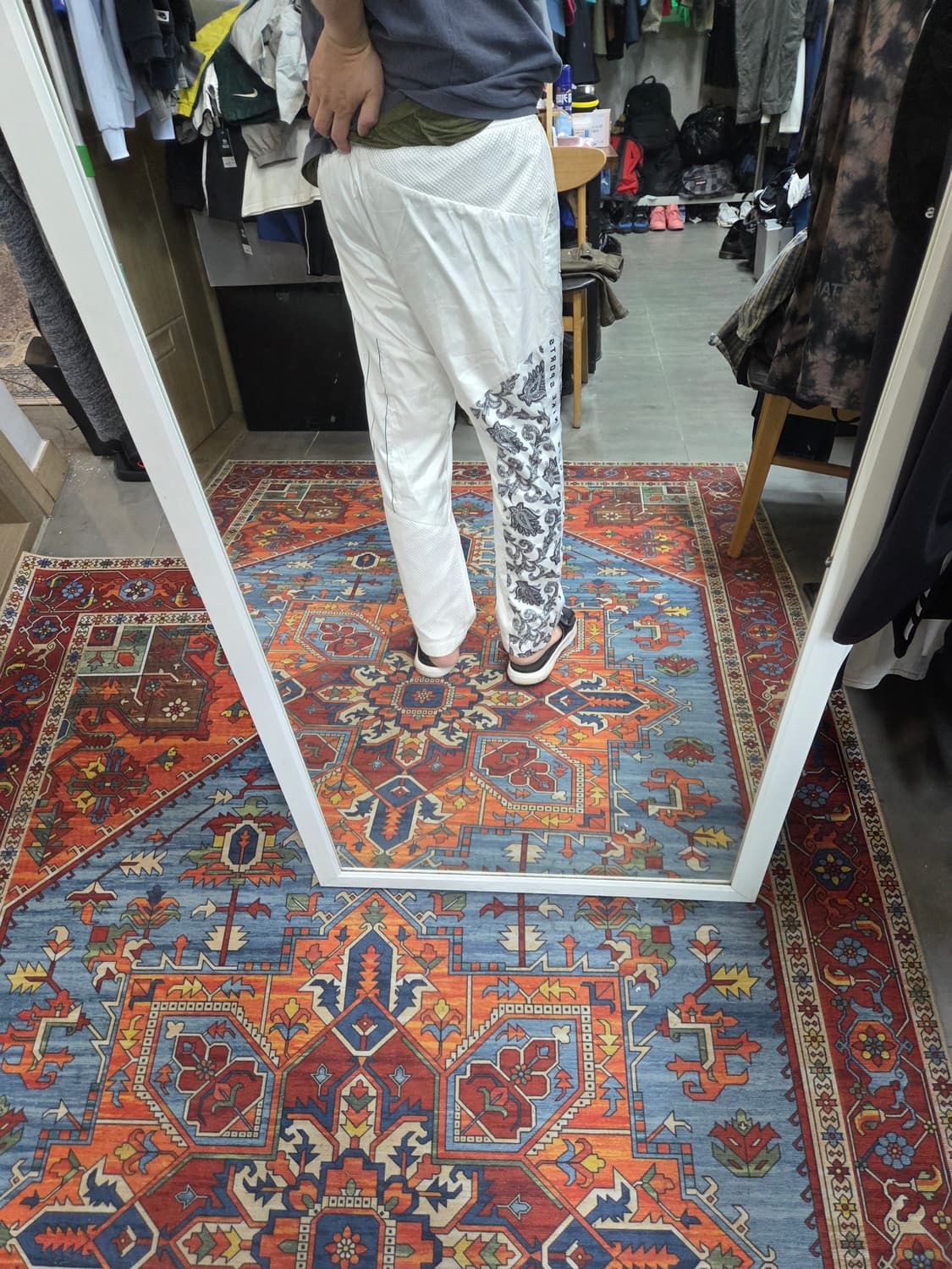 나이키 반다나 페이즐리 사이드버튼 믹스드 우븐 트랙팬츠 L 상품이미지10