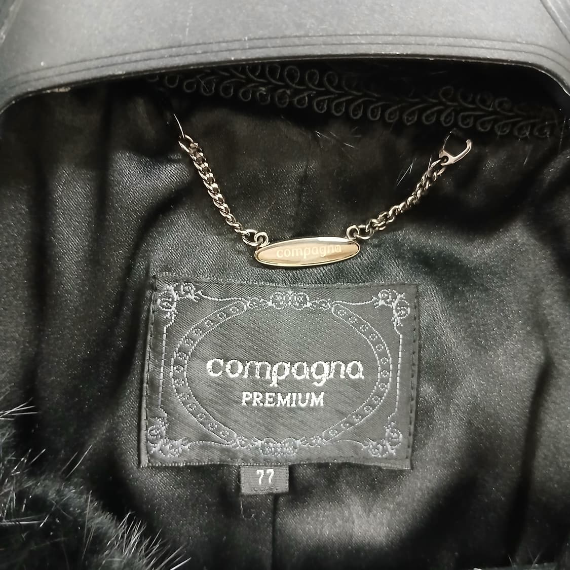 Compagna 블랙 밍크 코트 상품이미지8