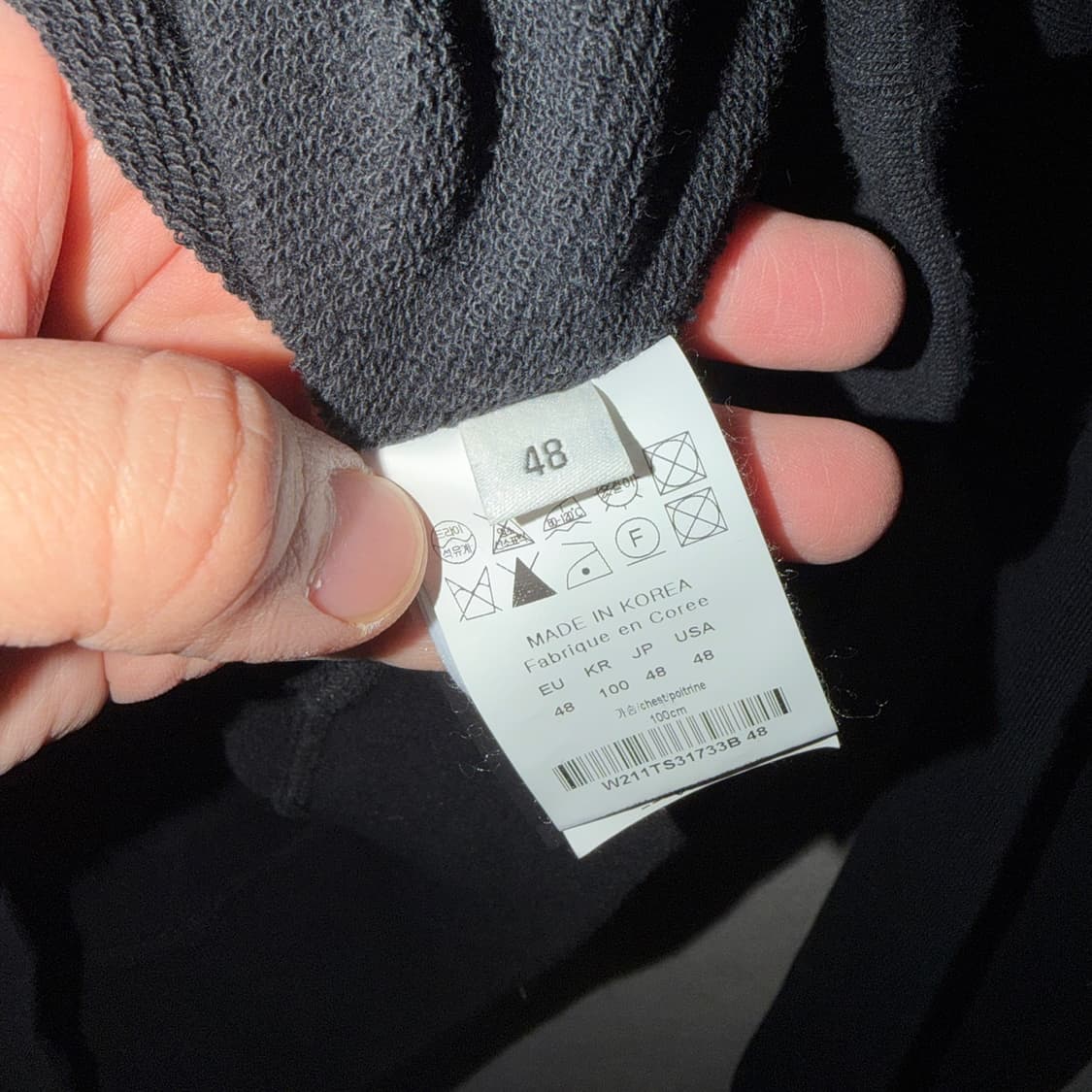 우영미 백로고 오버핏 후드 티셔츠 48 (남성 105정도) 상품이미지6