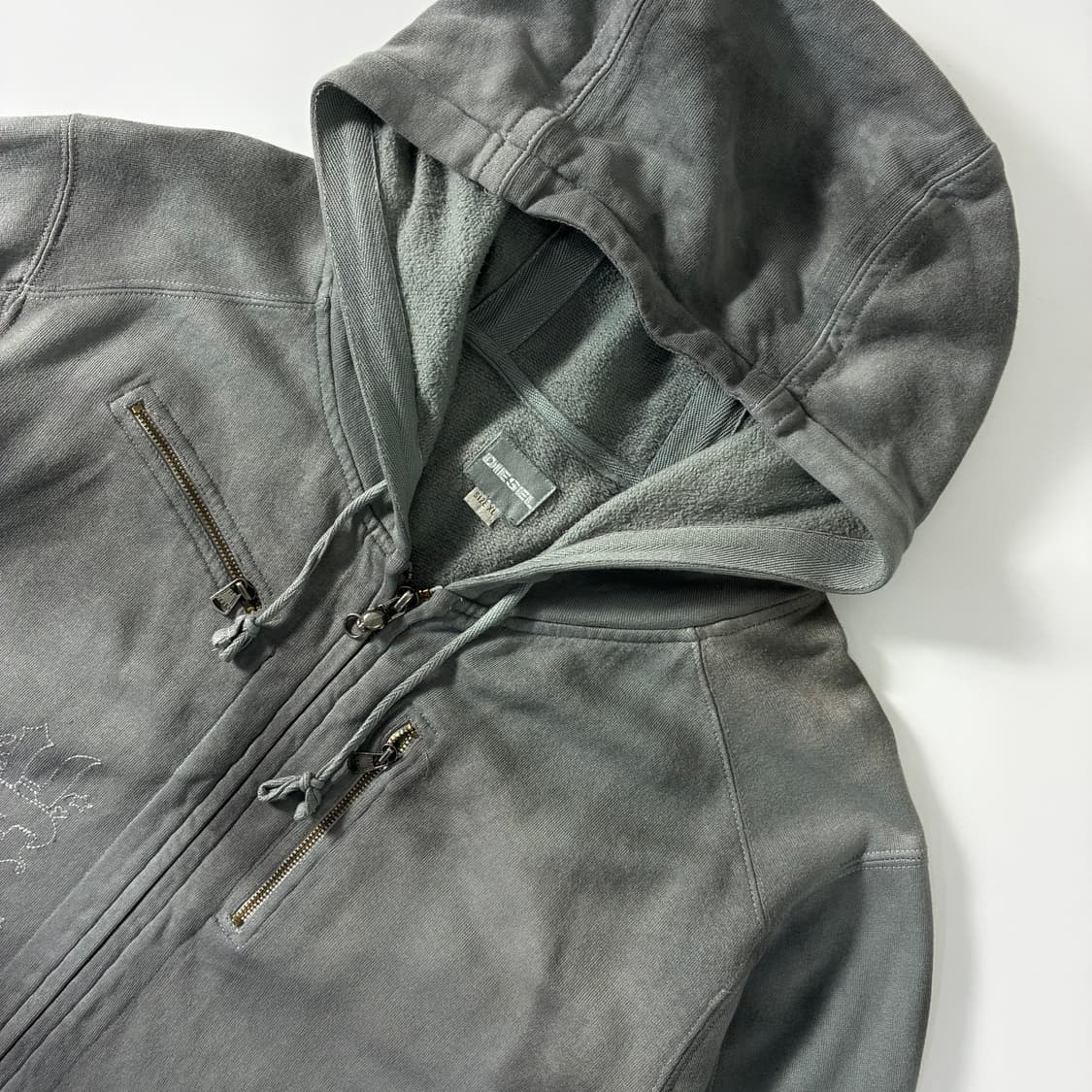 Diesel  디젤 페이딩 그런지 후드집업   상품이미지3