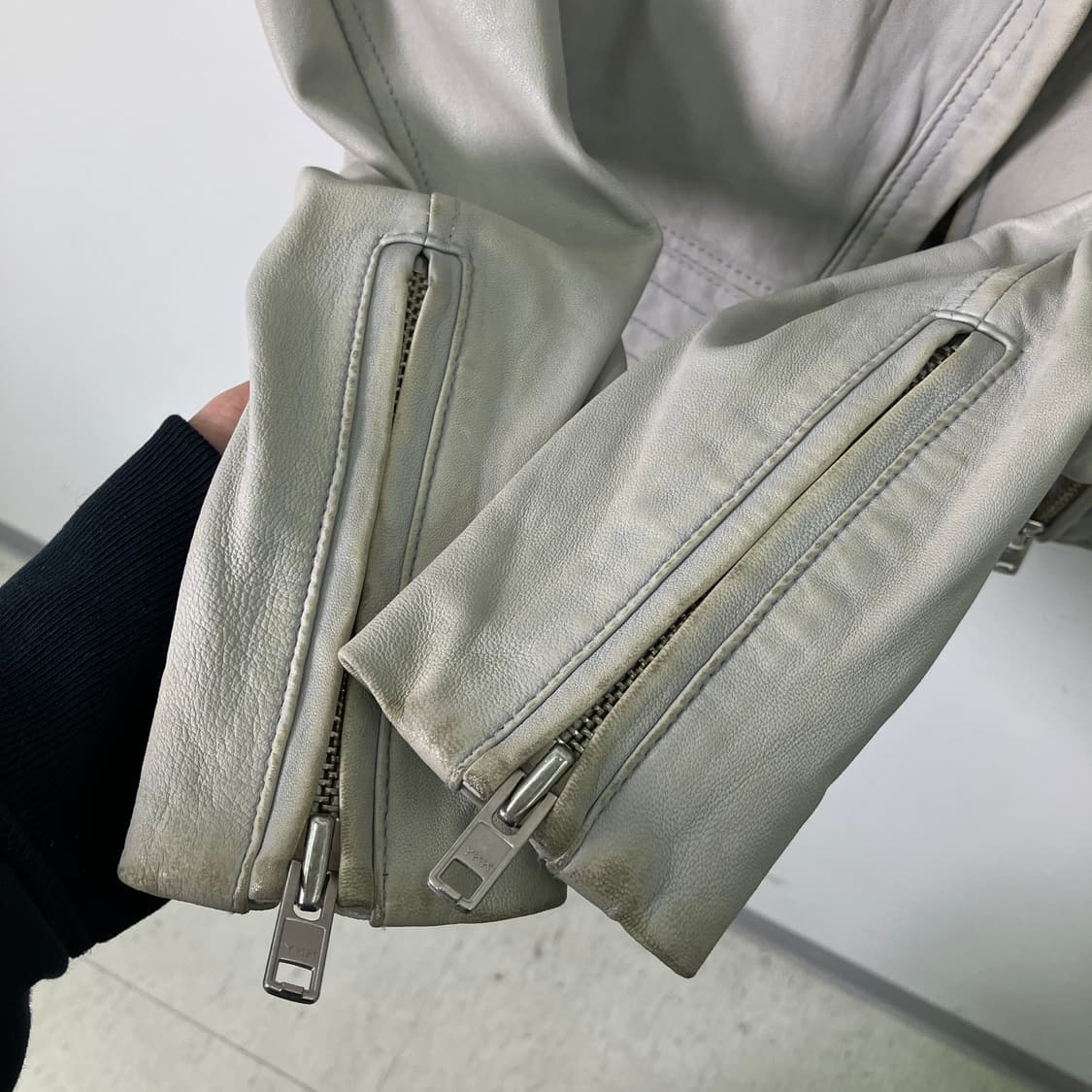 이로 그레이 루이가스페 레더 모터사이클 자켓 34 상품이미지8