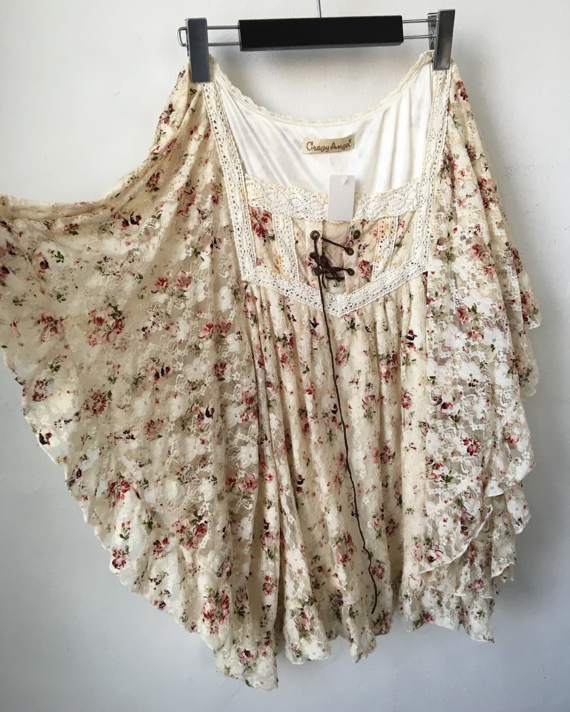 Lace trimming flower pattern blouse 상품이미지4