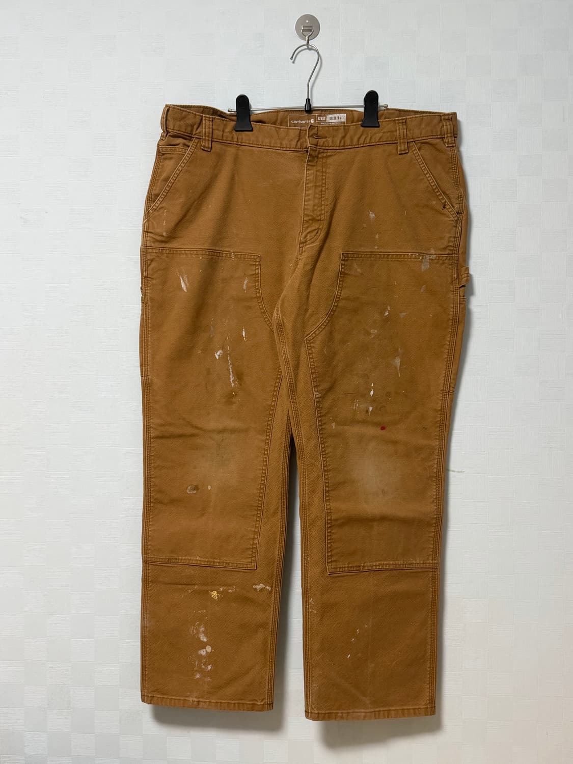 빅사이즈 칼하트 페인팅 더블니팬츠 42x32 상품이미지2