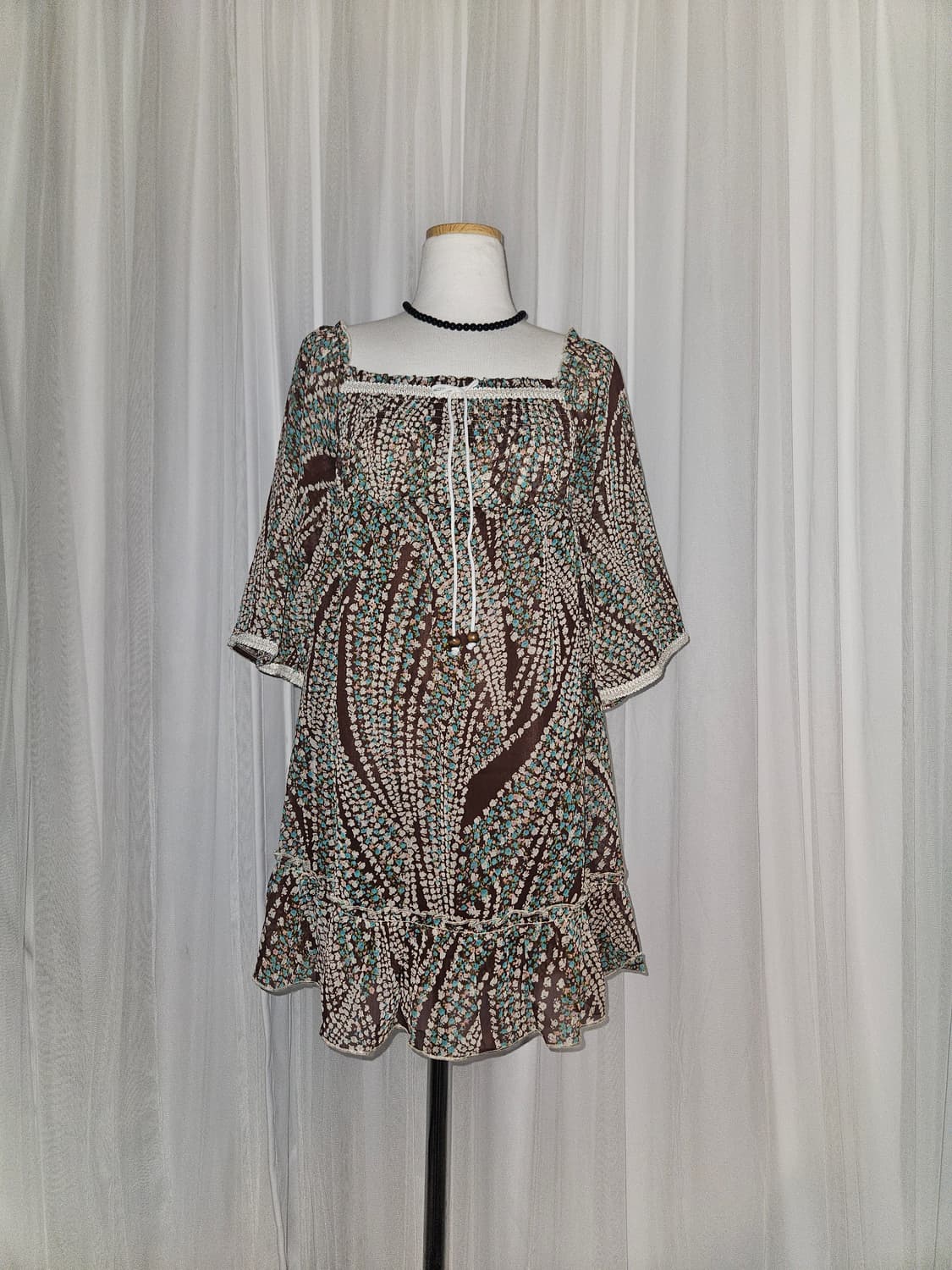 빈티지 플라워가든 에스닉 러플 블라우스 상품이미지1