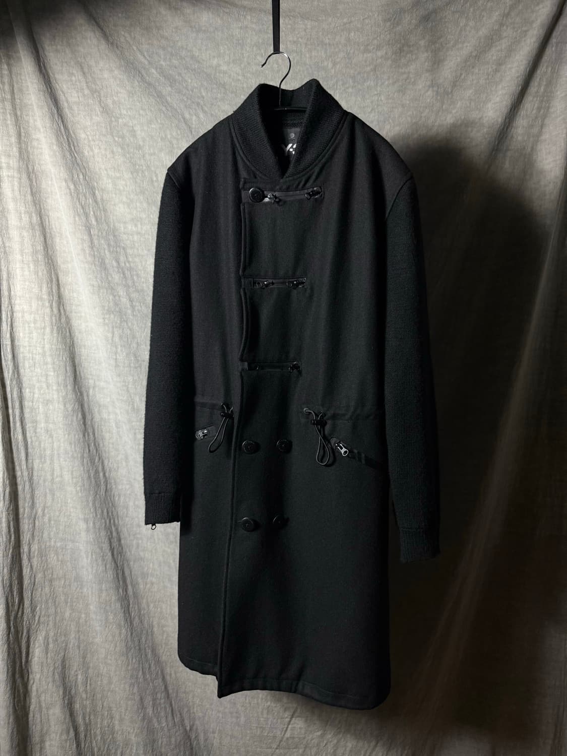 Y-3 Multi-Zip Asymmetric Wool Coat  상품이미지2