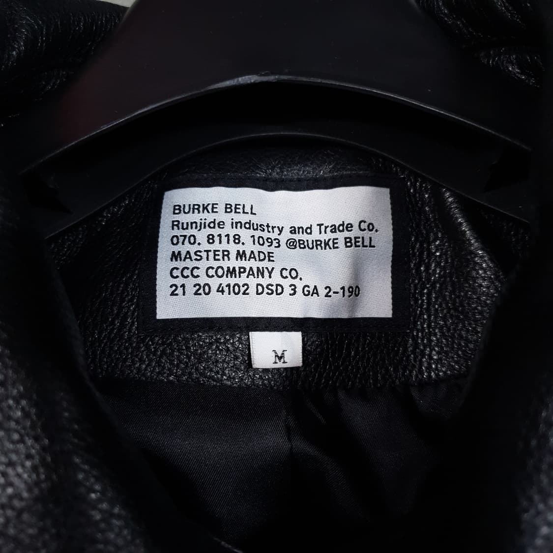 M (95) 에이징씨씨씨 카우하이드 블랙 리얼 소가죽 레더 싱글 자켓 상품이미지4