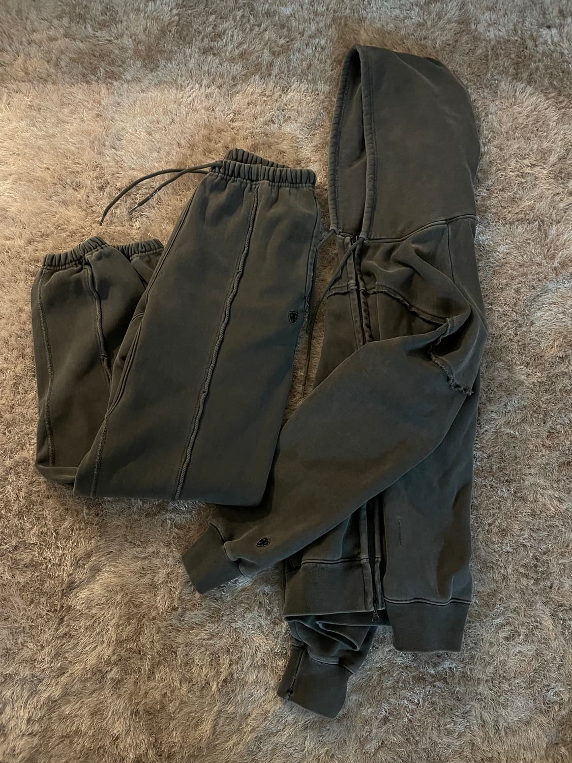 헤리티지플로스 221 피그먼트 후드 집업 상품이미지5