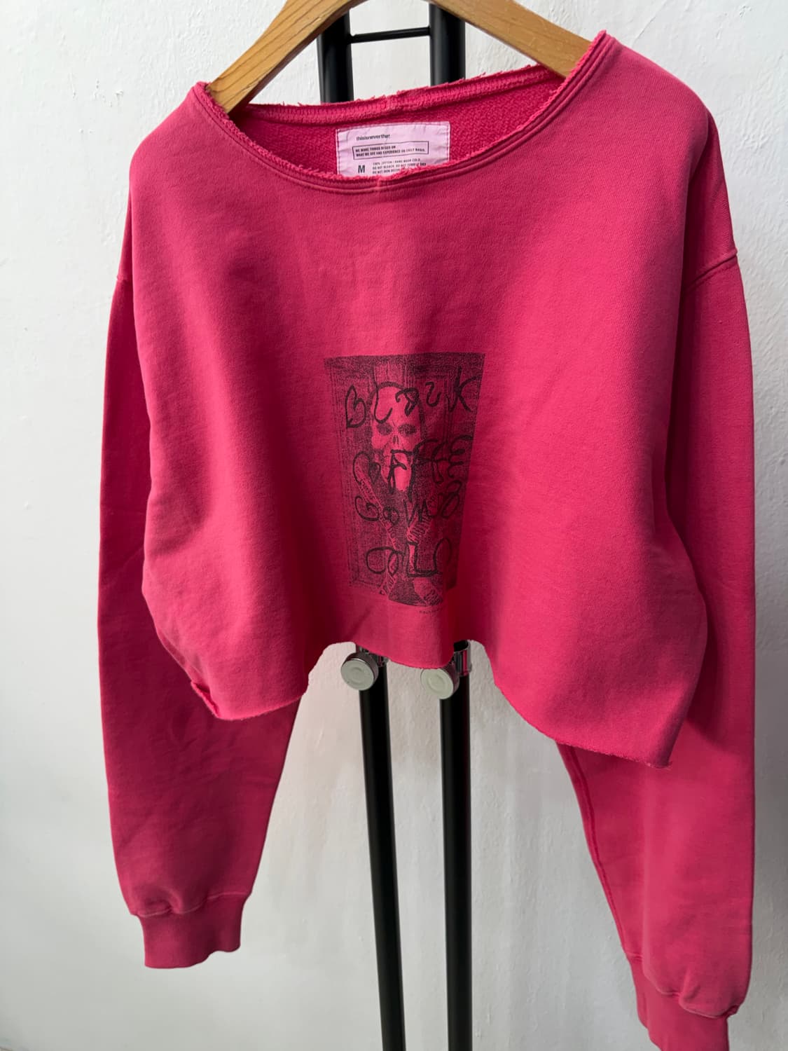 정품) 디스이즈네버댓 여성 크롭 오버핏 맨투맨 M  상품이미지3