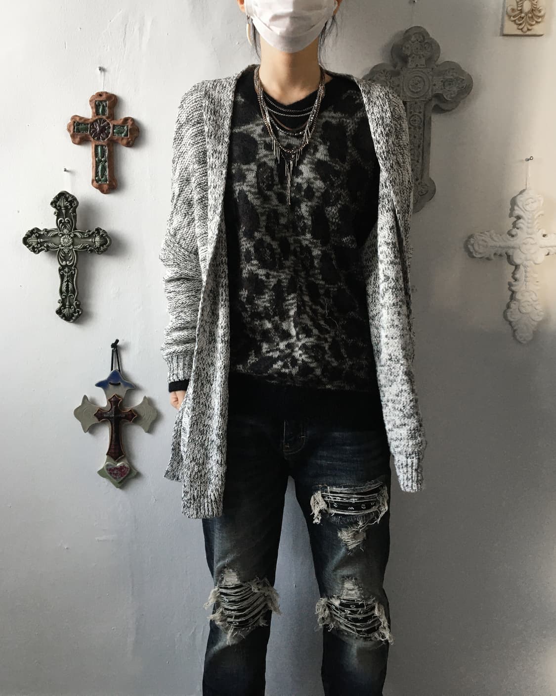 Animal pattern knit 상품이미지5