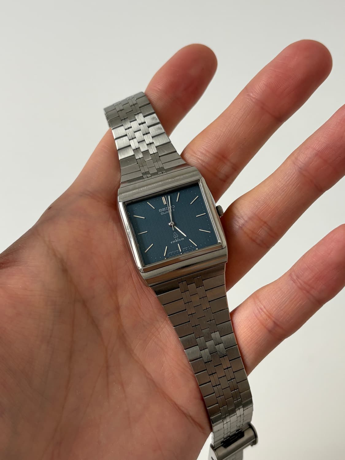 1970s Emblem Blue Dial Square Quartz 상품이미지3