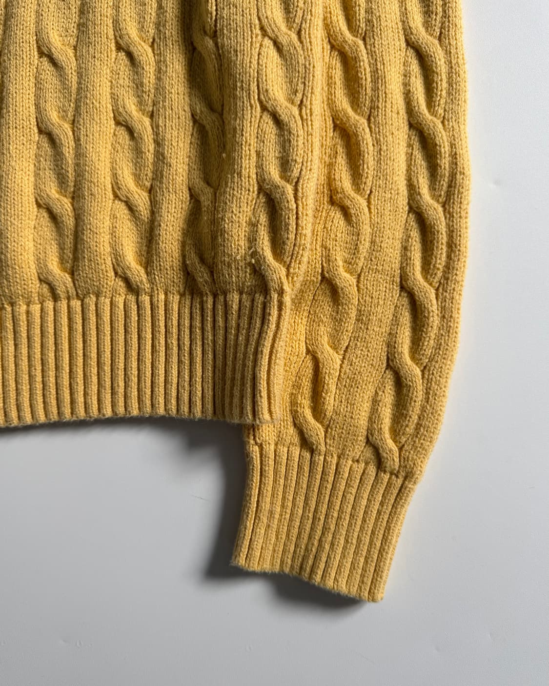 Polo 폴로 랄프로렌 신형 옐로우컬러 코튼 케이블 니트 상품이미지4