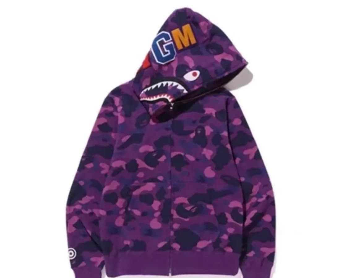 베이프 샤크후드 보라 풀카모 새상품 상품이미지1