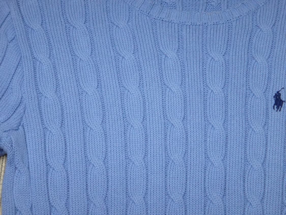 (S) 폴로랄프로렌 여성 라운드 꽈배기 면 니트 상품이미지5