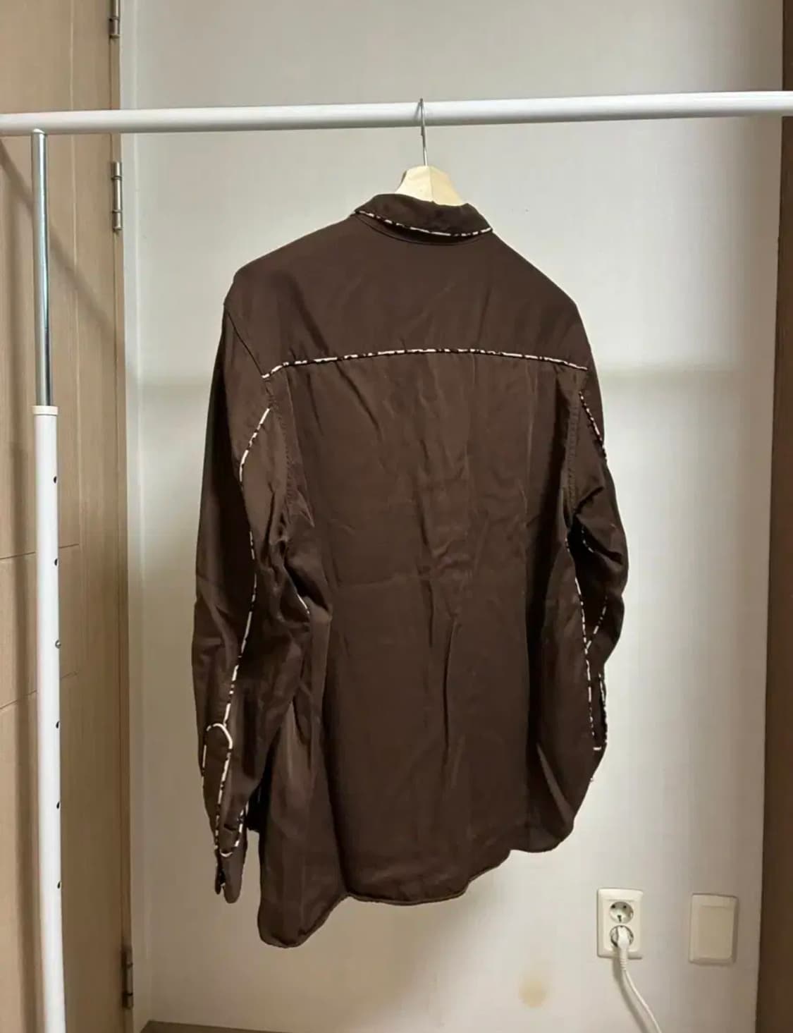 [M]와코마리아 23시즌 레오파드 웨스턴셔츠 브라운 상품이미지3