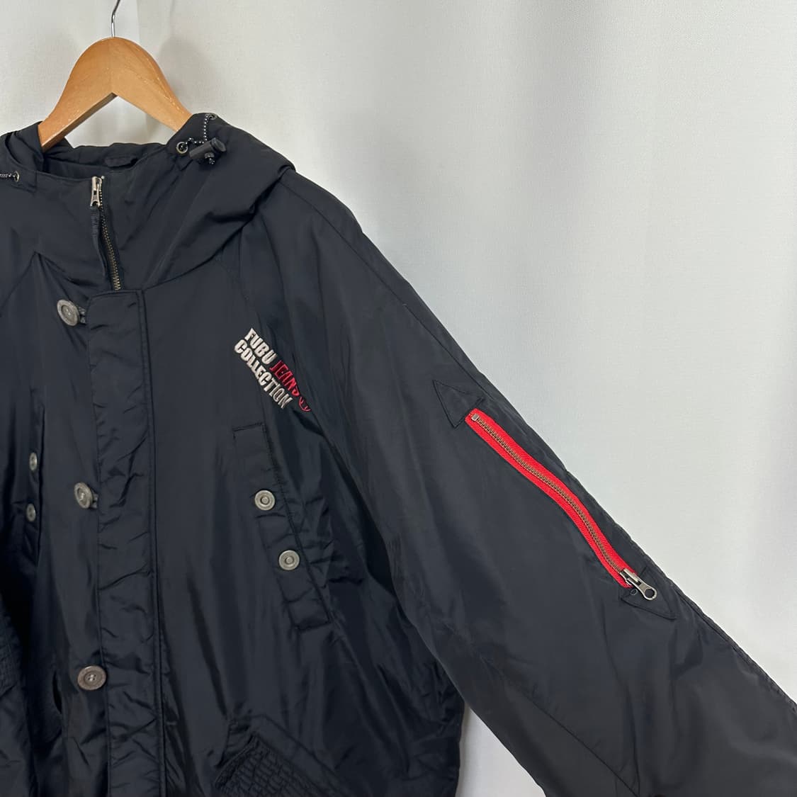  푸부 남자 후드점퍼 패딩 검정 빅사이즈 XL  EO 해 상품이미지4