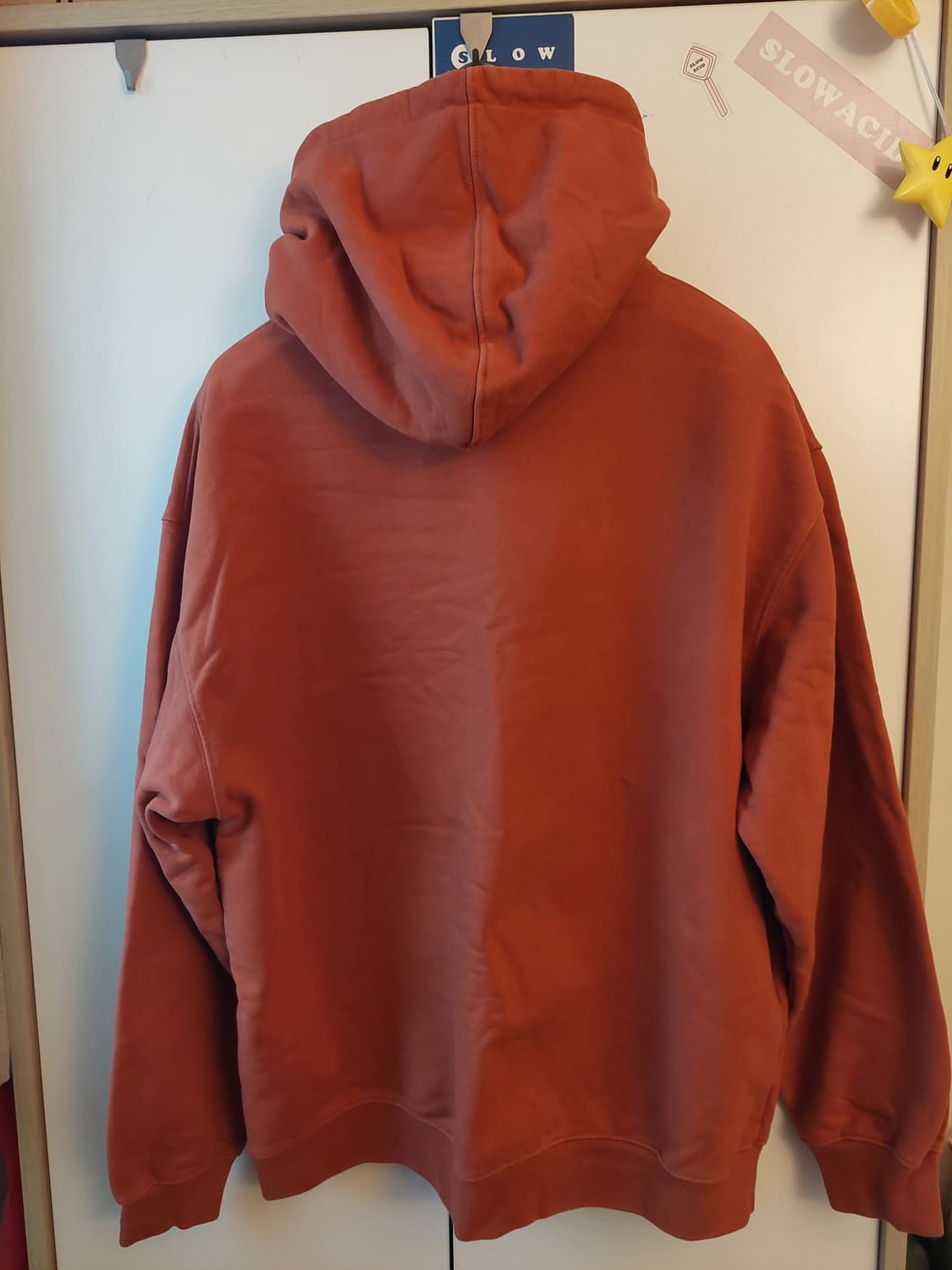 에스피오나지 빅 로고 헤비웨이트 후드티 오렌지 XL 상품이미지4