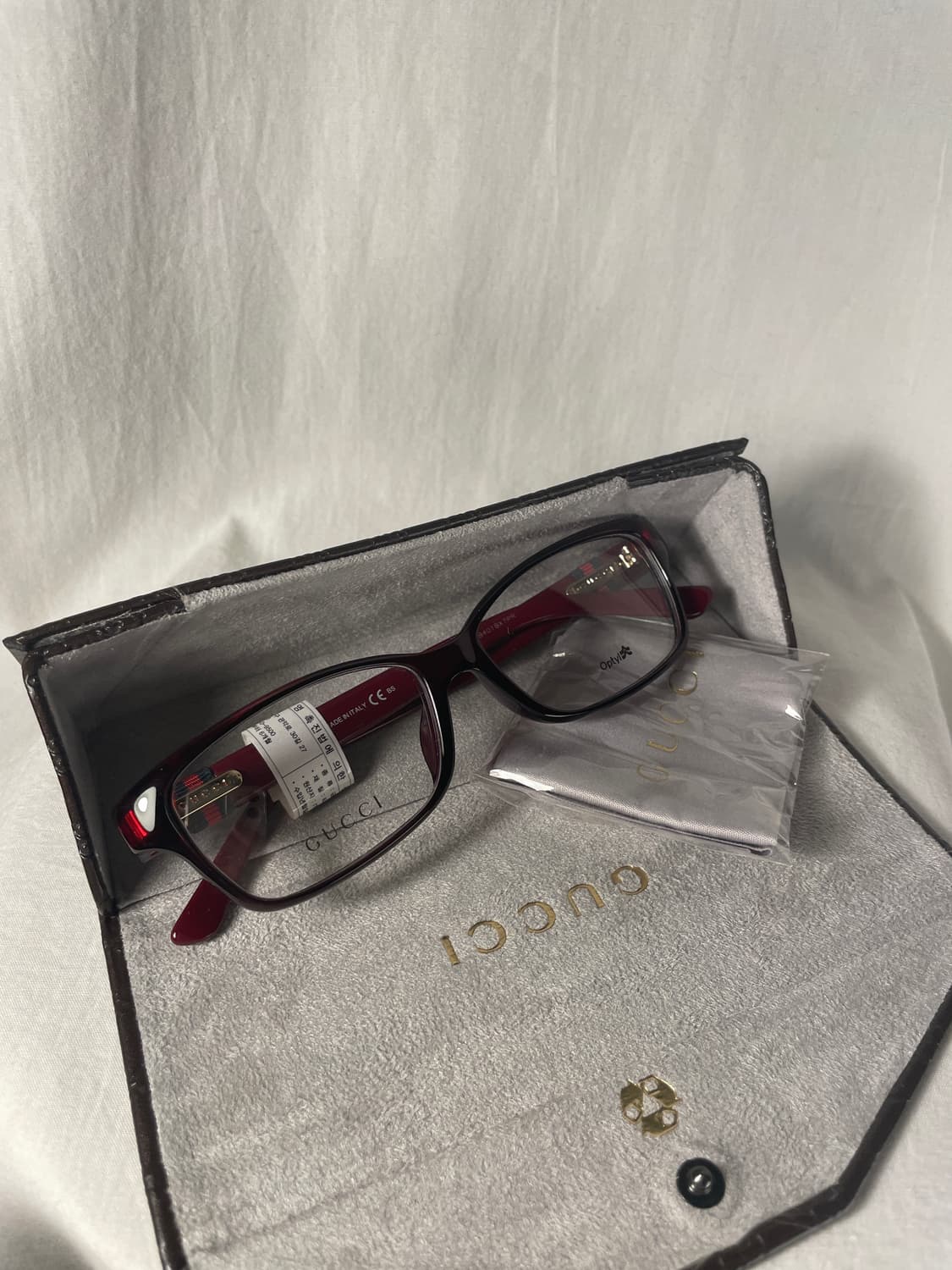 Gucci 구찌 알렉산드로미켈레 컬렉션 뿔테 와인컬러 긱시크 빈티지안경 상품이미지6