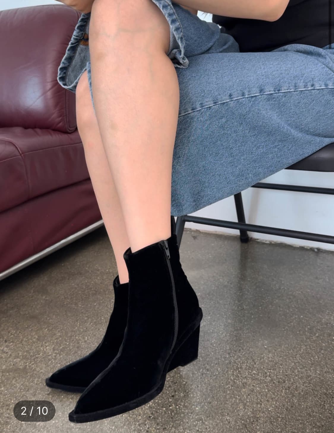 MM6 Maison Margiela 벨벳 앵클 부츠 상품이미지6