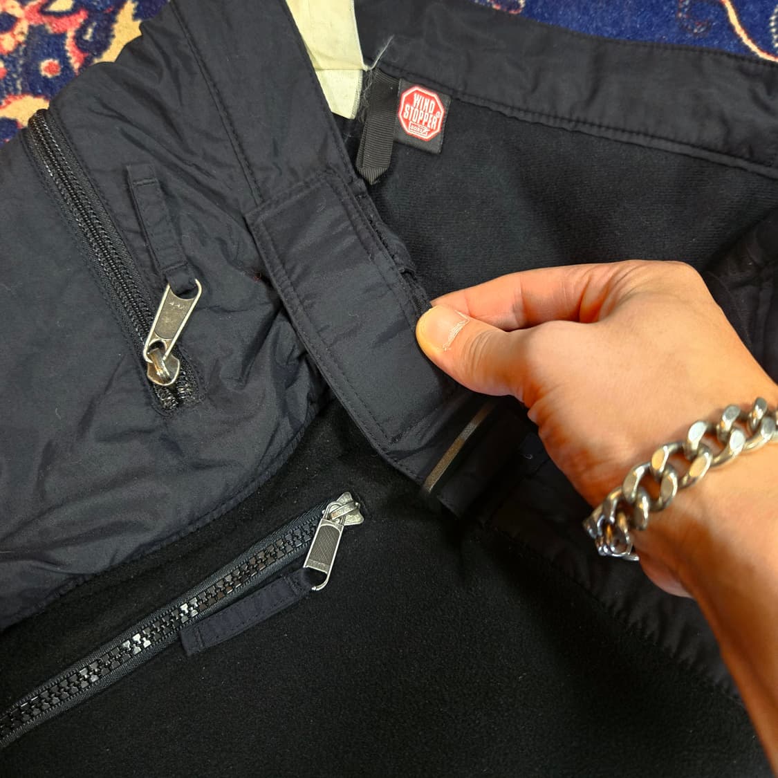 노스페이스 00's 윈드스토퍼 나일론 블럭 기모 플리츠팬츠  상품이미지5