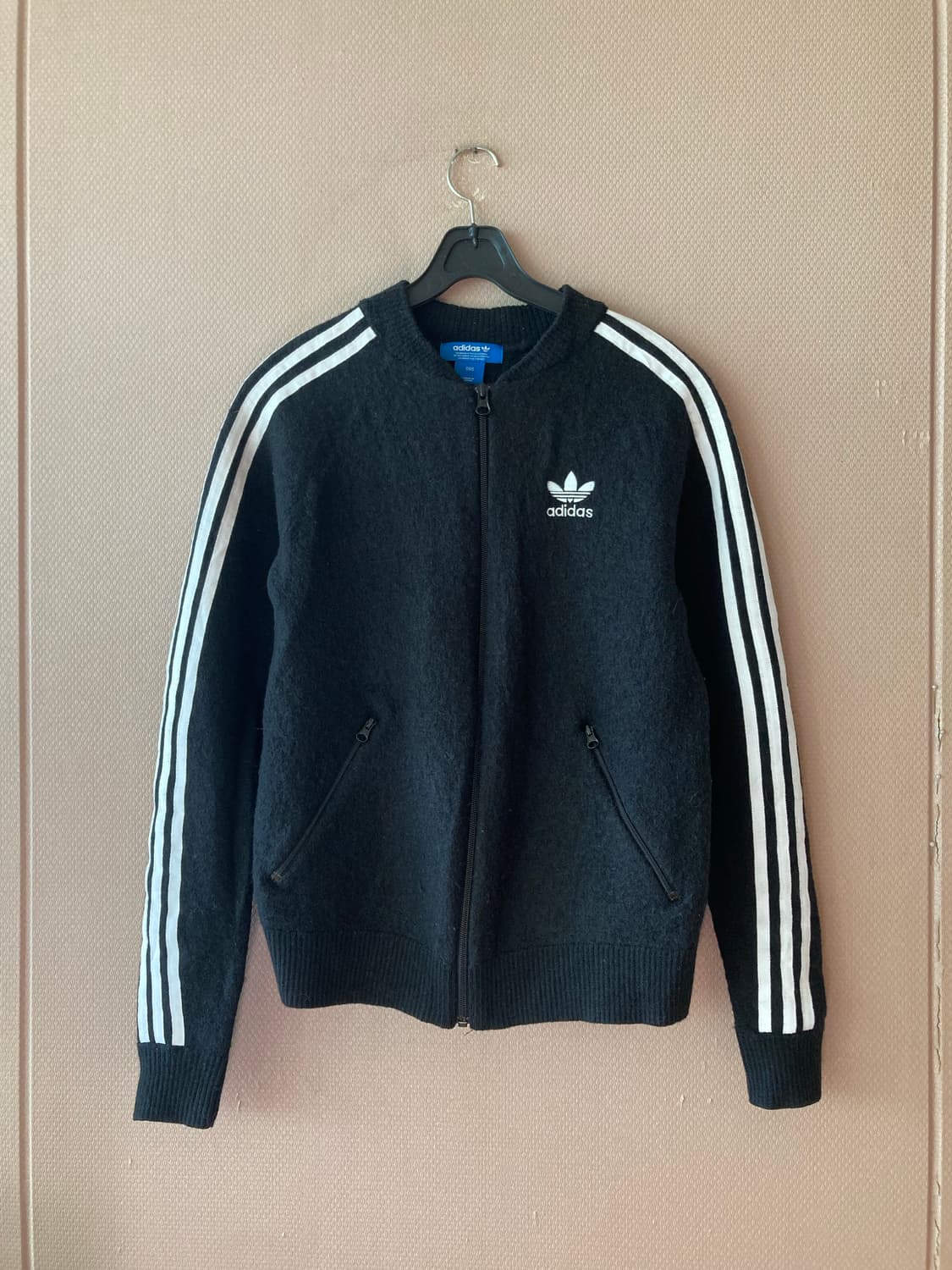 아디다스 블랙 니트 집업 상품이미지1