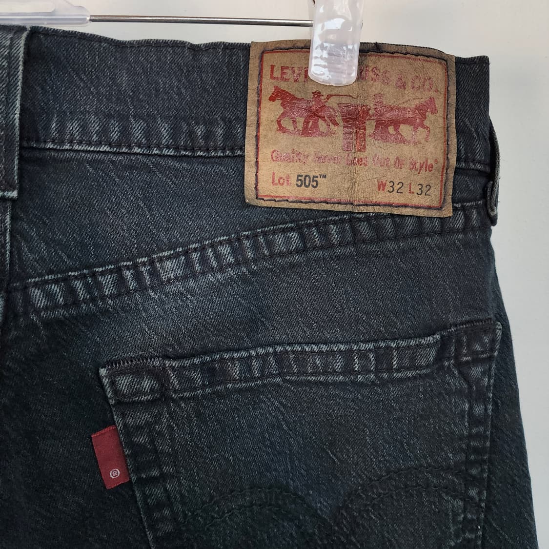 리바이스505 블랙 데님 팬츠 청바지 상품이미지4