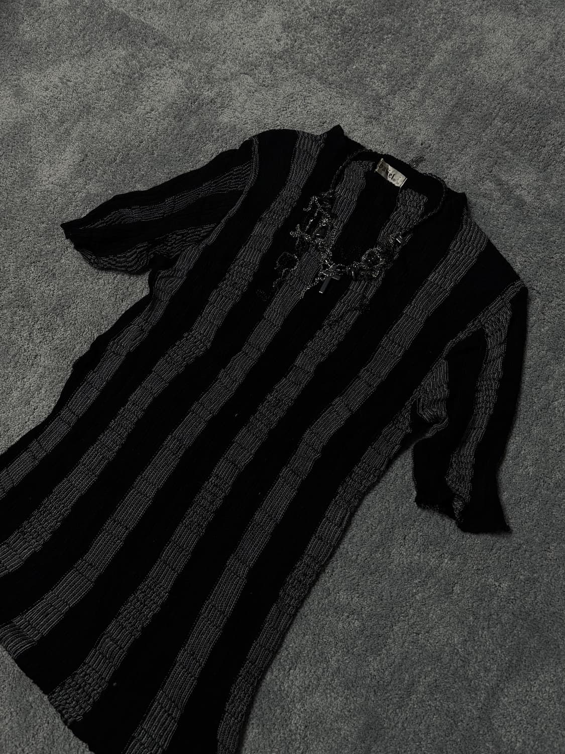 Vintgae 00s vkei punk stripe knit tshirt 상품이미지2