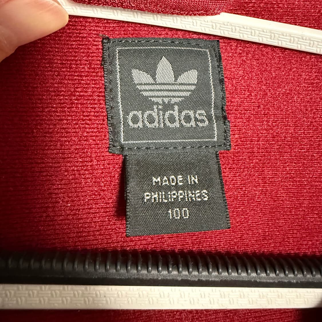 아디다스 파이어버드 져지 버건디 화이트 100 트랙탑 상품이미지3