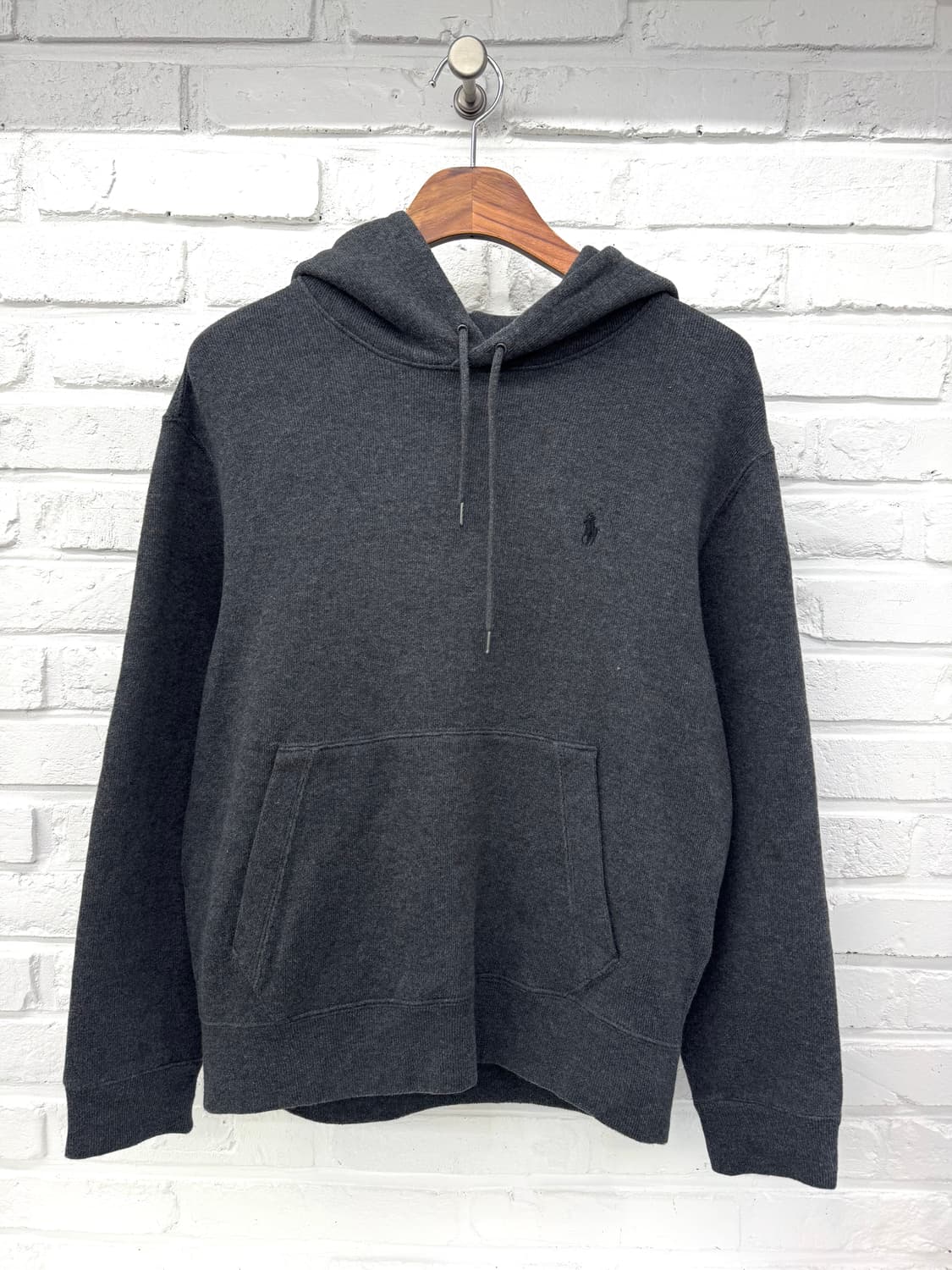 폴로 차콜 암패치 후드티 상품이미지3