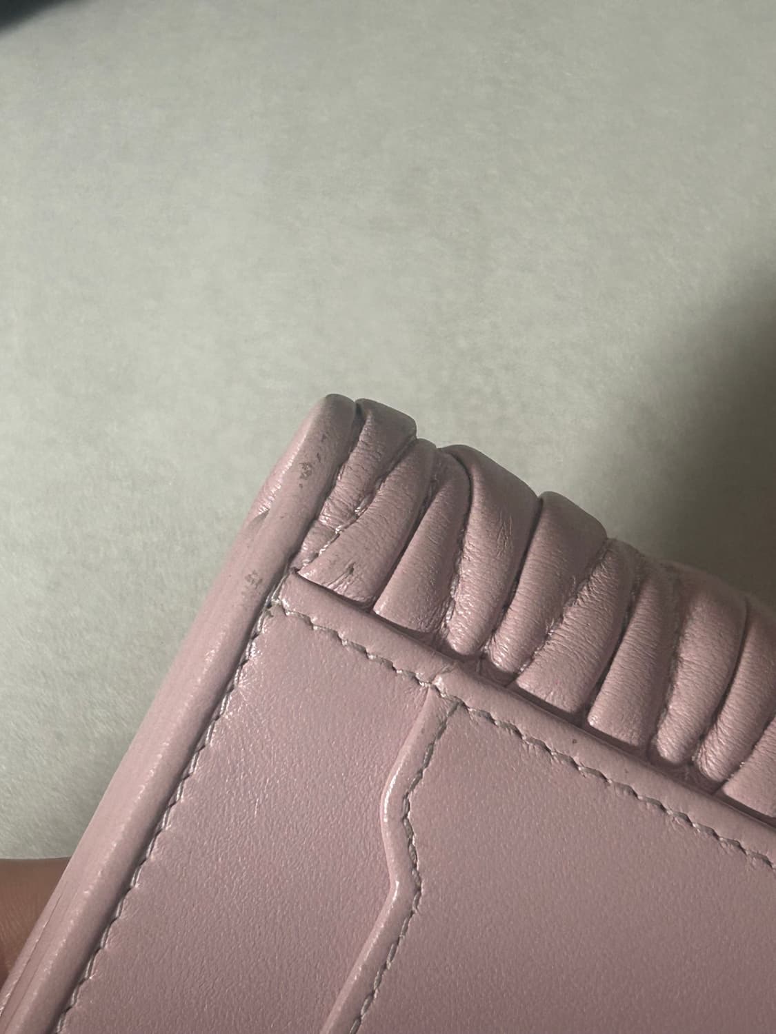 정품] 미우미우 마틀라세 핑크 카드지갑 상품이미지7