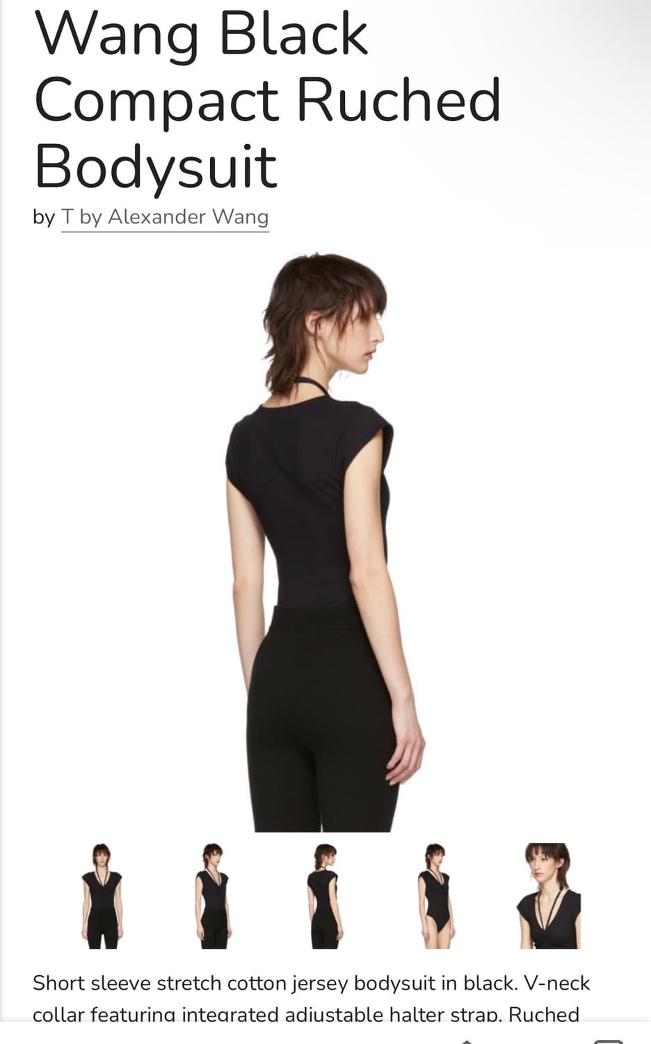 새상품 컨디션 Alexander Wang 블랙 바디수트 XS(44,55가 상품이미지5