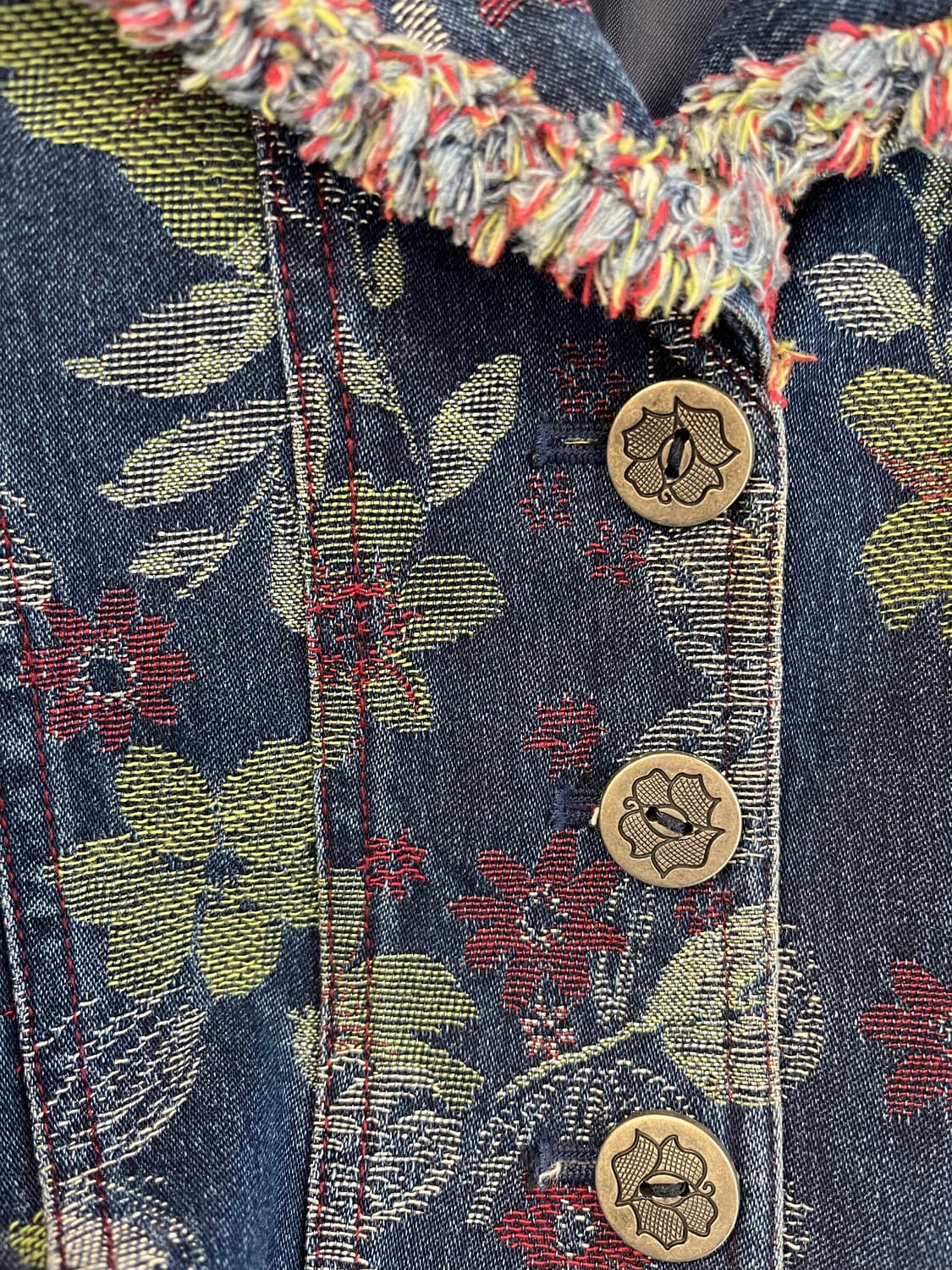 [희귀/VINTAGE] 앙비숑 최태용 컬렉션 플로럴 자카드 데님 셋업 상품이미지5