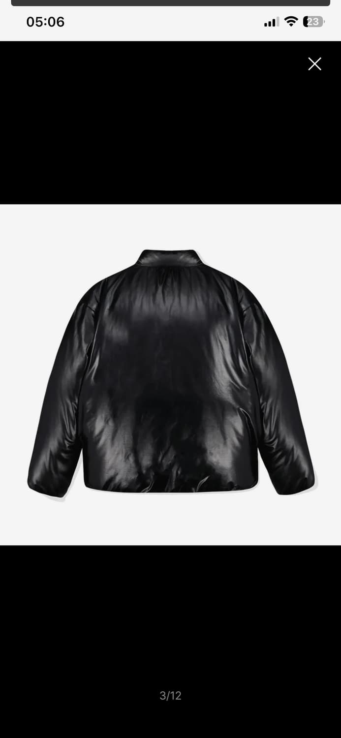 마하그리드 글로시 쇼트 다운 푸퍼 숏패딩 블랙 M 상품이미지2