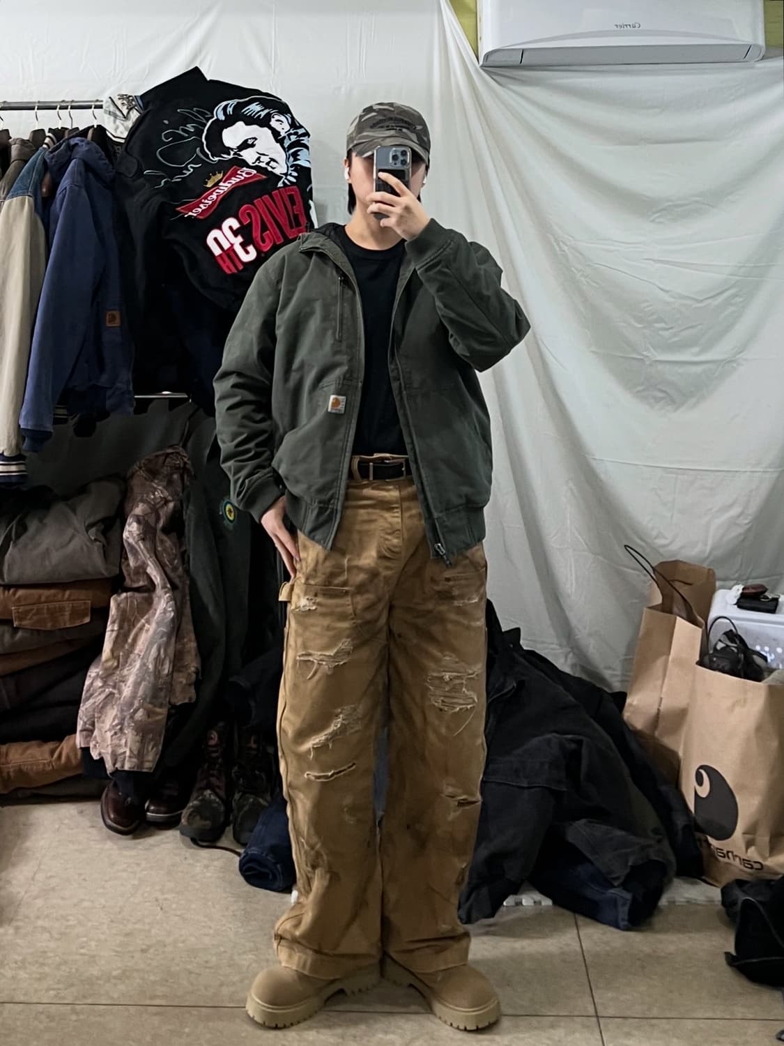 칼하트 모스그린 액티브 자켓 상품이미지3