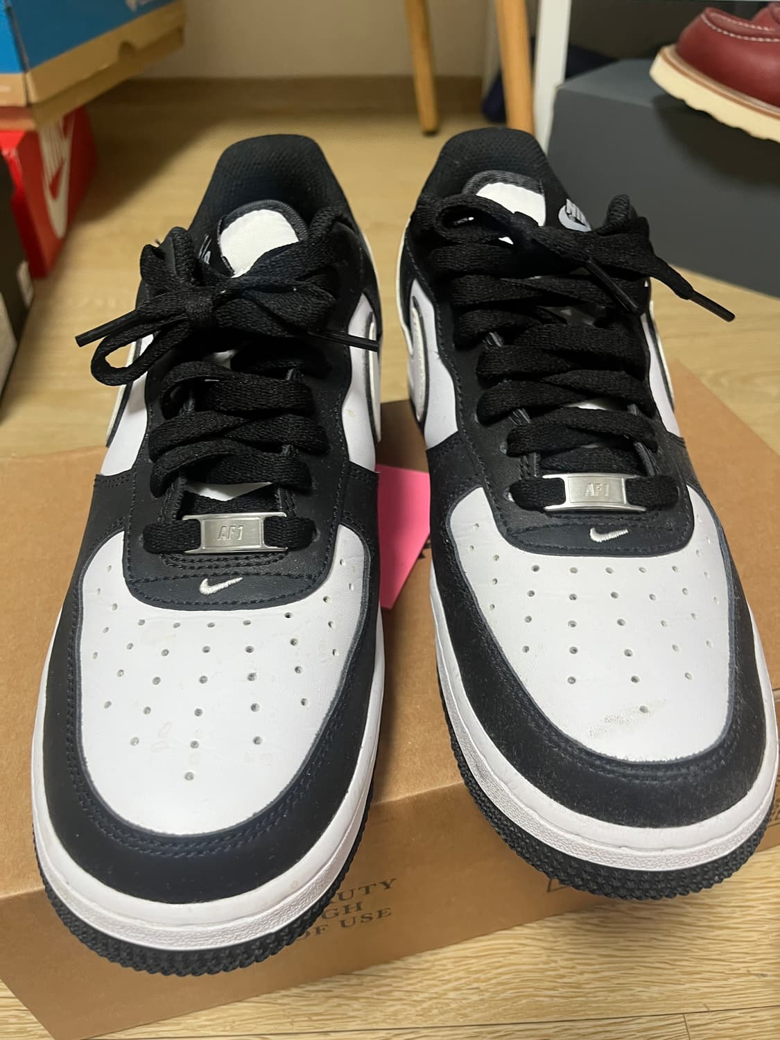 나이키 에어포스 1 로우 블랙/화이트(범고래) 265 상품이미지1