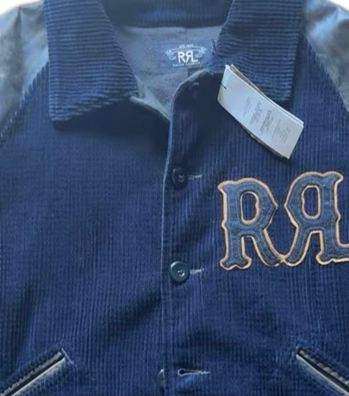 RRL 아플리케 로고 바시티 M 새상품 상품이미지1