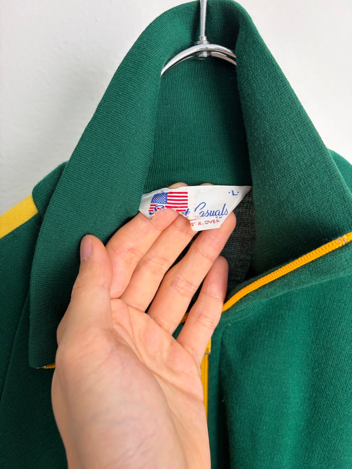 80s 빈티지 져지 트랙자켓 made in USA 상품이미지3