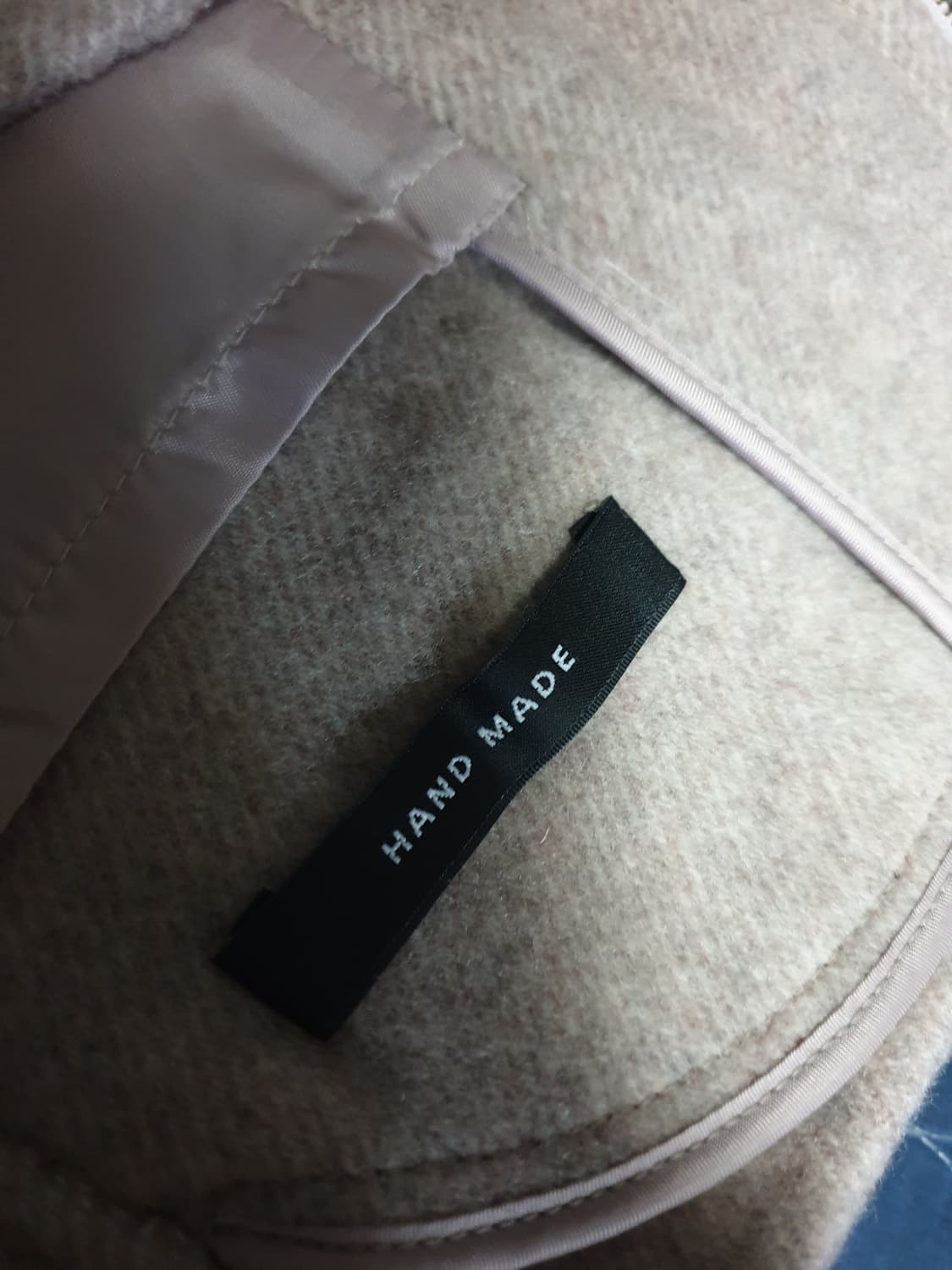 (단종매물) 코인코즈 핸드메이드 트위드 배색 럭셔리 울 카라자켓 (S) 상품이미지4