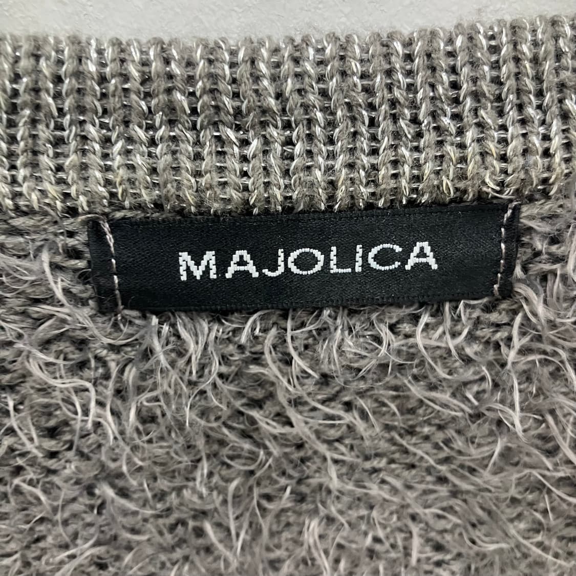MAJOLICA 그레이 앙고라 롱니트 M 상품이미지3