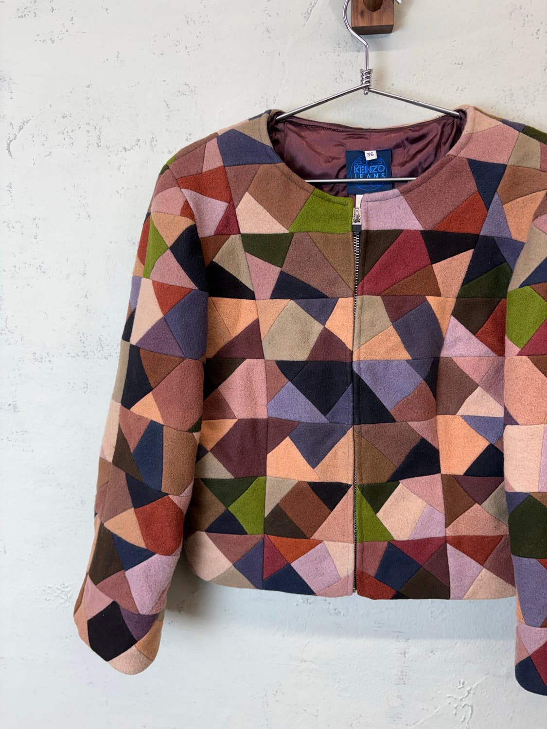 겐조 90s 빈티지 패치워크 울 자켓 상품이미지5