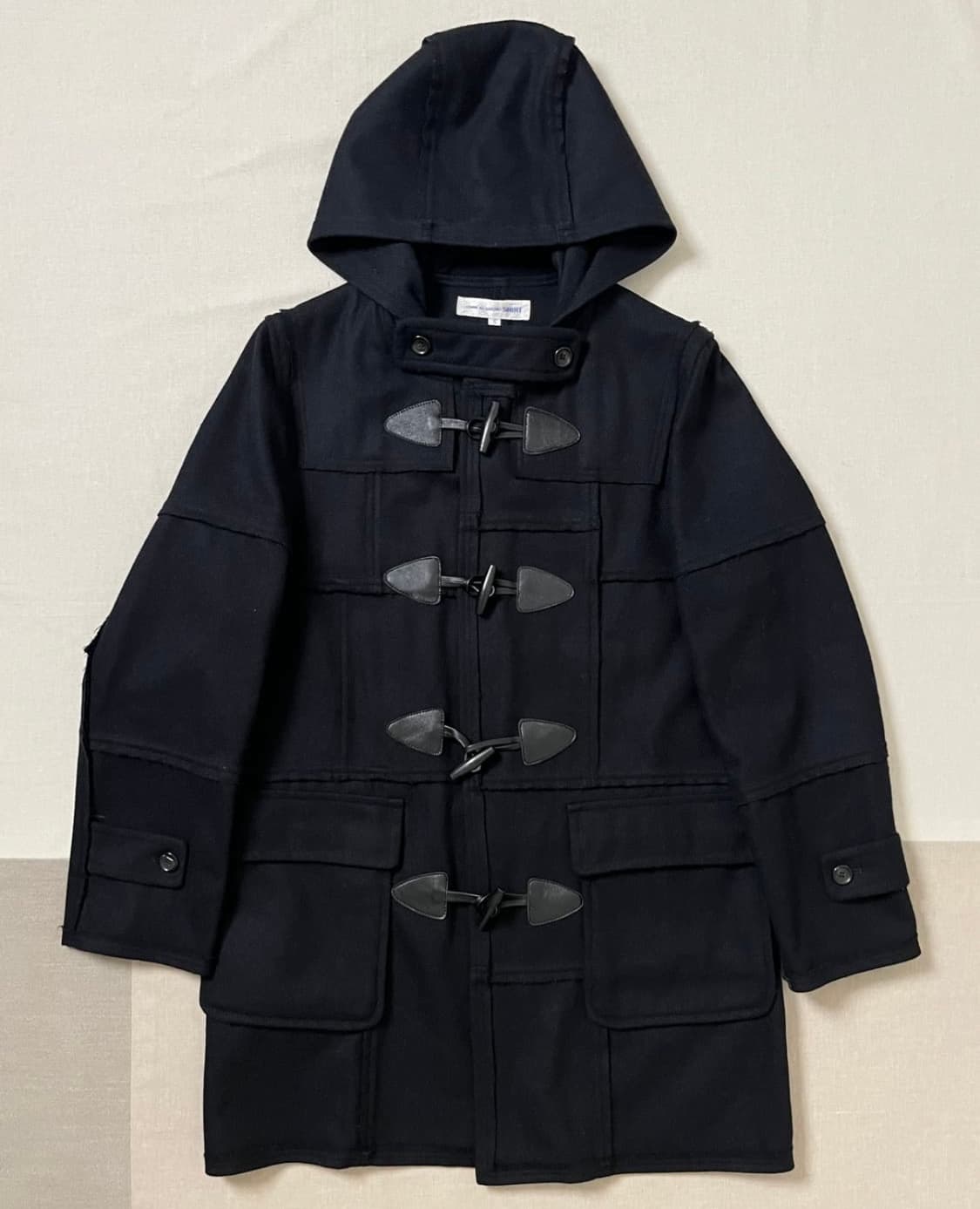 꼼데가르송 셔츠 패치워크 더플 코트 상품이미지1