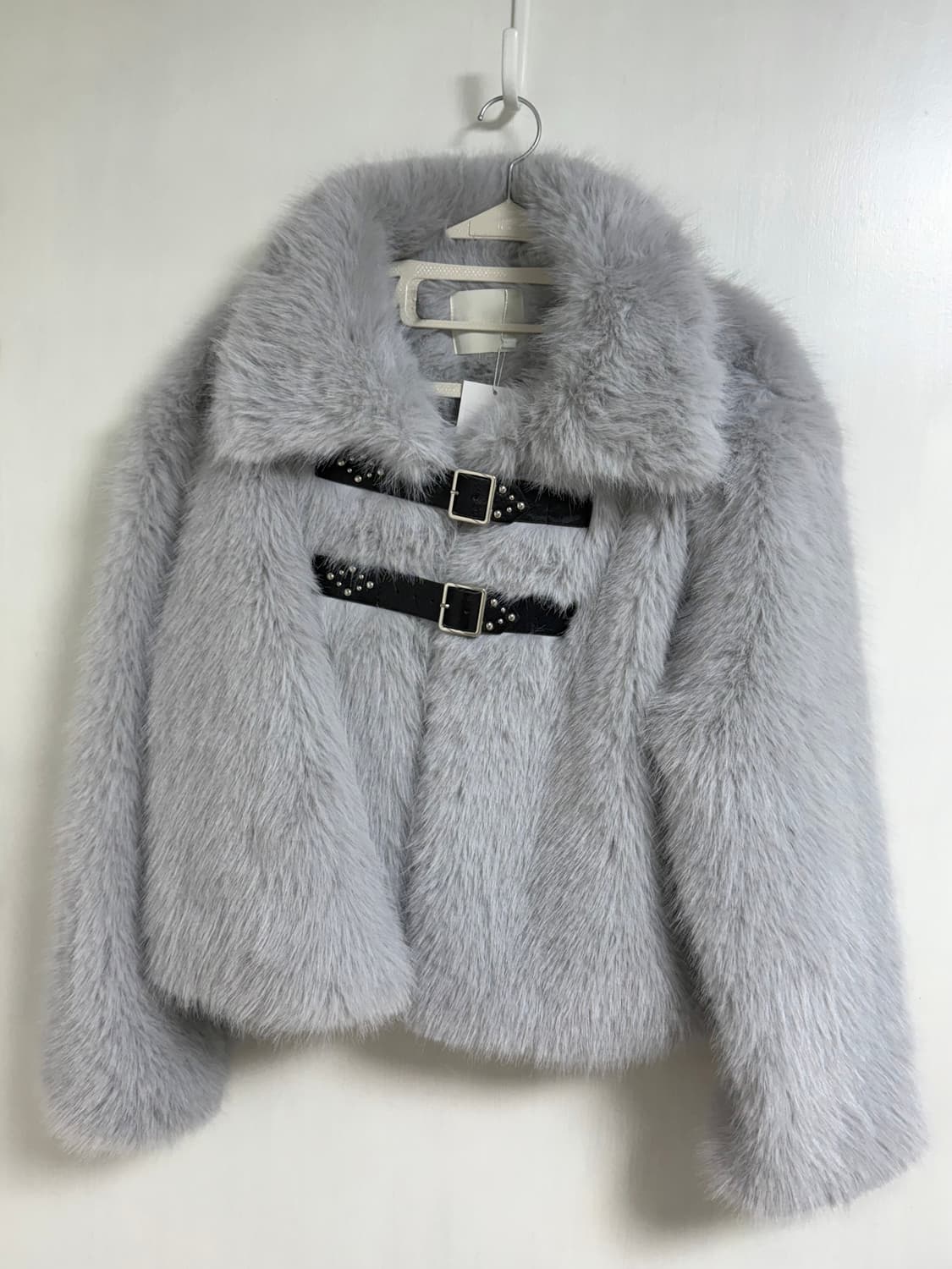 (텍 O, 새상품) 일리고 퍼피 숏 퍼자켓 그레이 상품이미지3