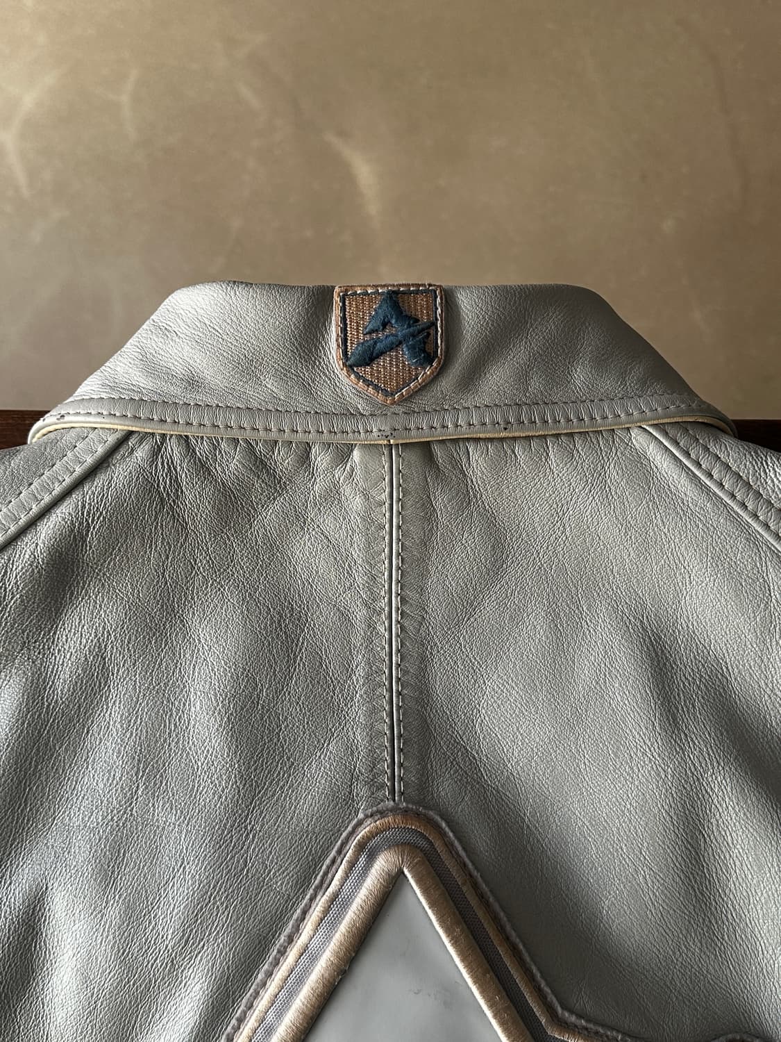 90s 아비렉스 소가죽 레더 바시티 자켓 상품이미지8