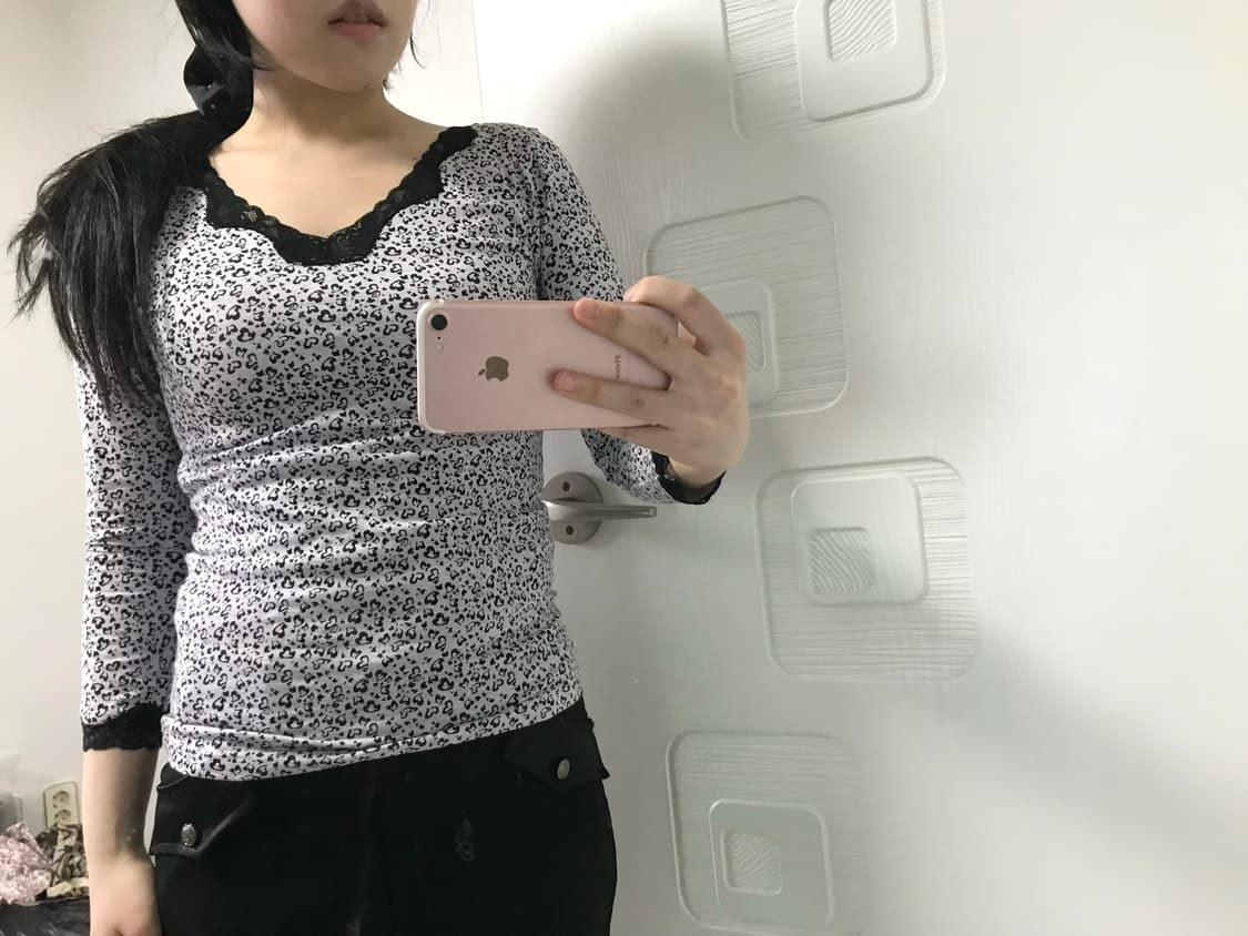 heart lace light purple T jpn 상품이미지3