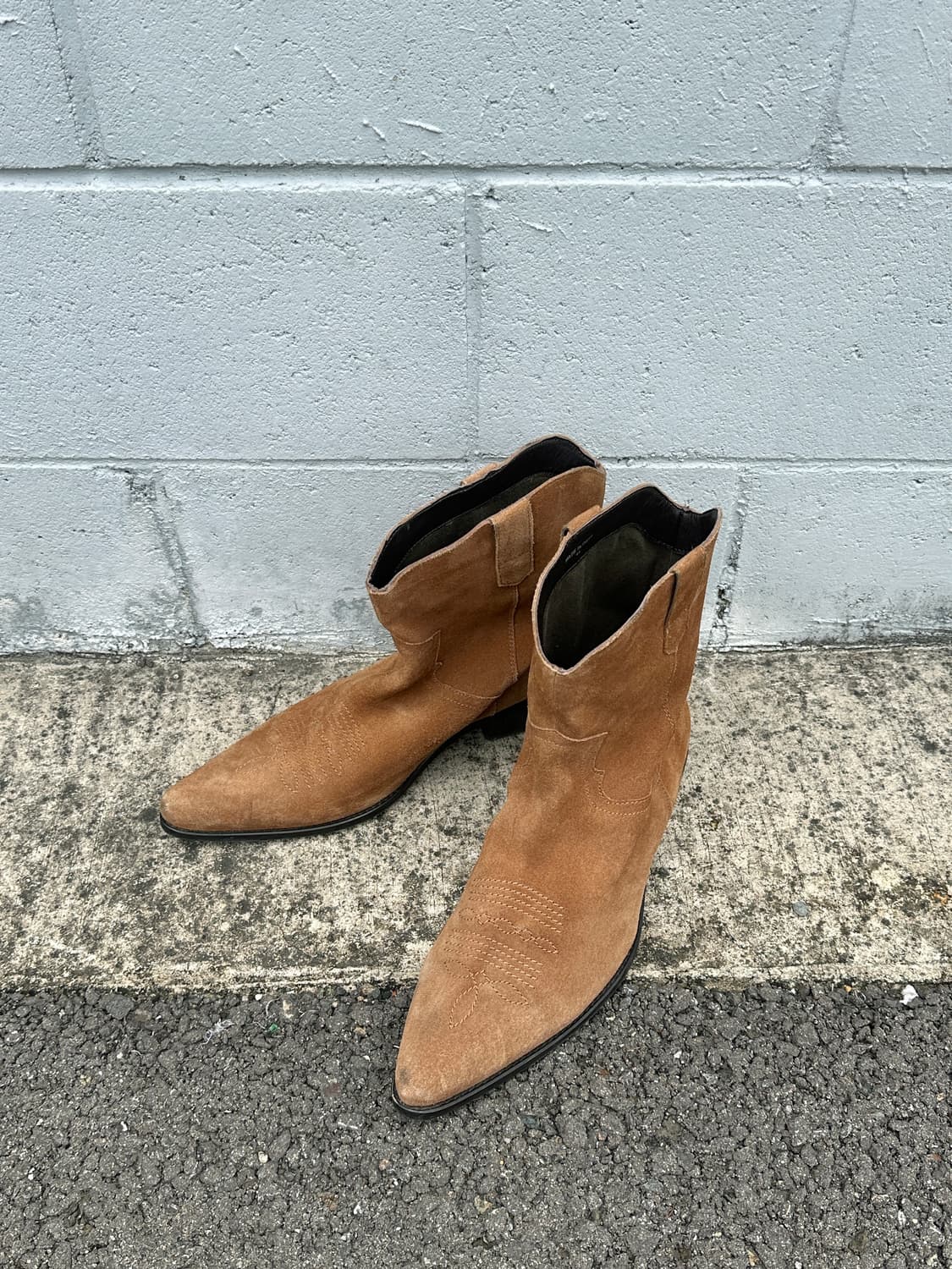 브라운 스웨이드 웨스턴 부츠 상품이미지2