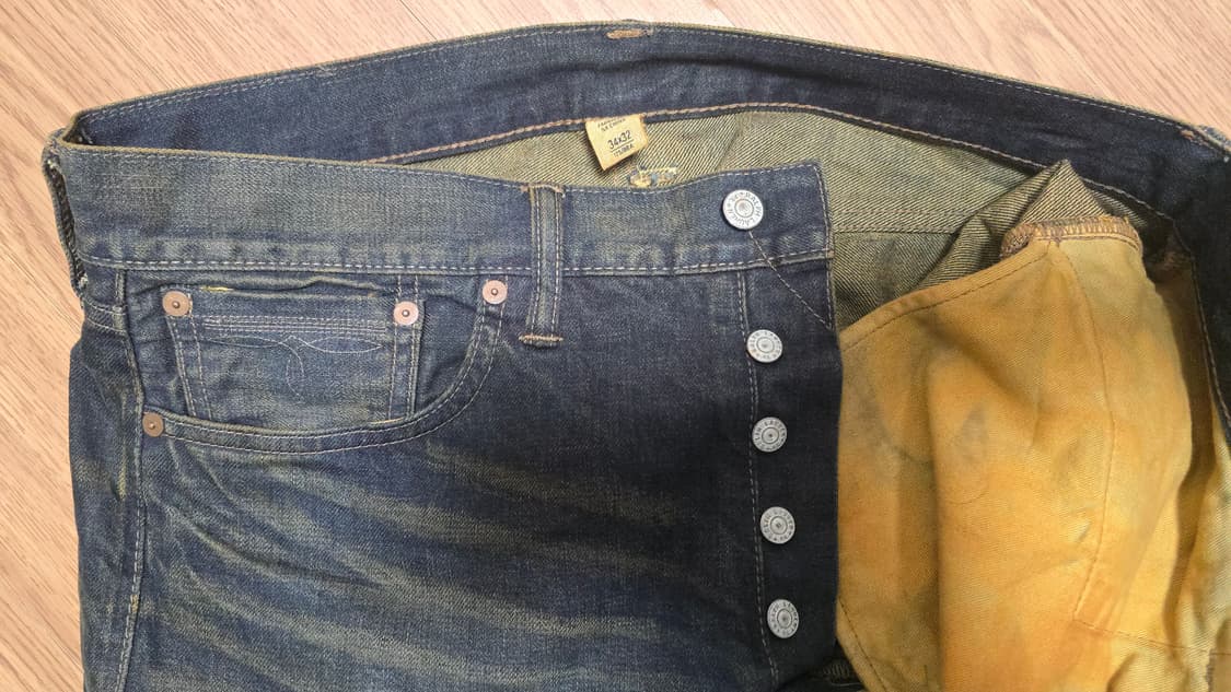 RRL 슬림핏 셀비지 데님 34x32 (독보적인 빈티지 색감) 상품이미지9
