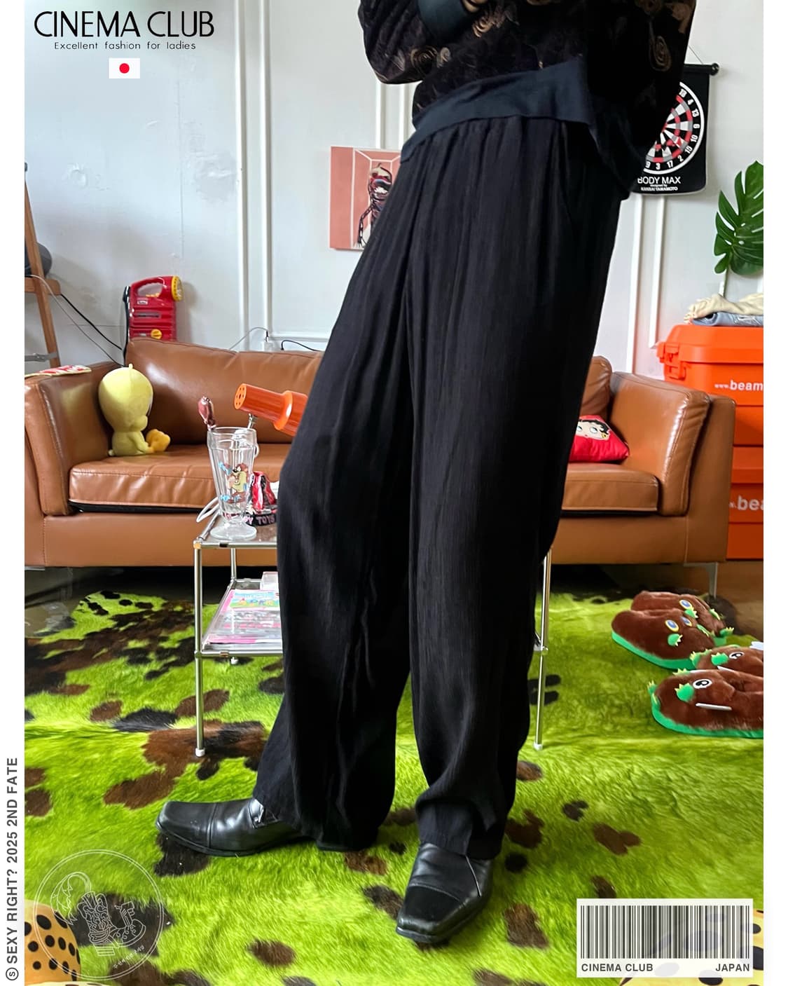 Cinema Club Japan Black Pleats Trouser 상품이미지1